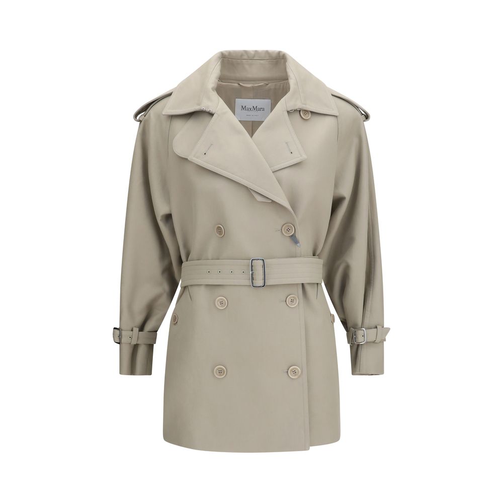 Max Mara Beige Cotton Trench Coat Max Mara
