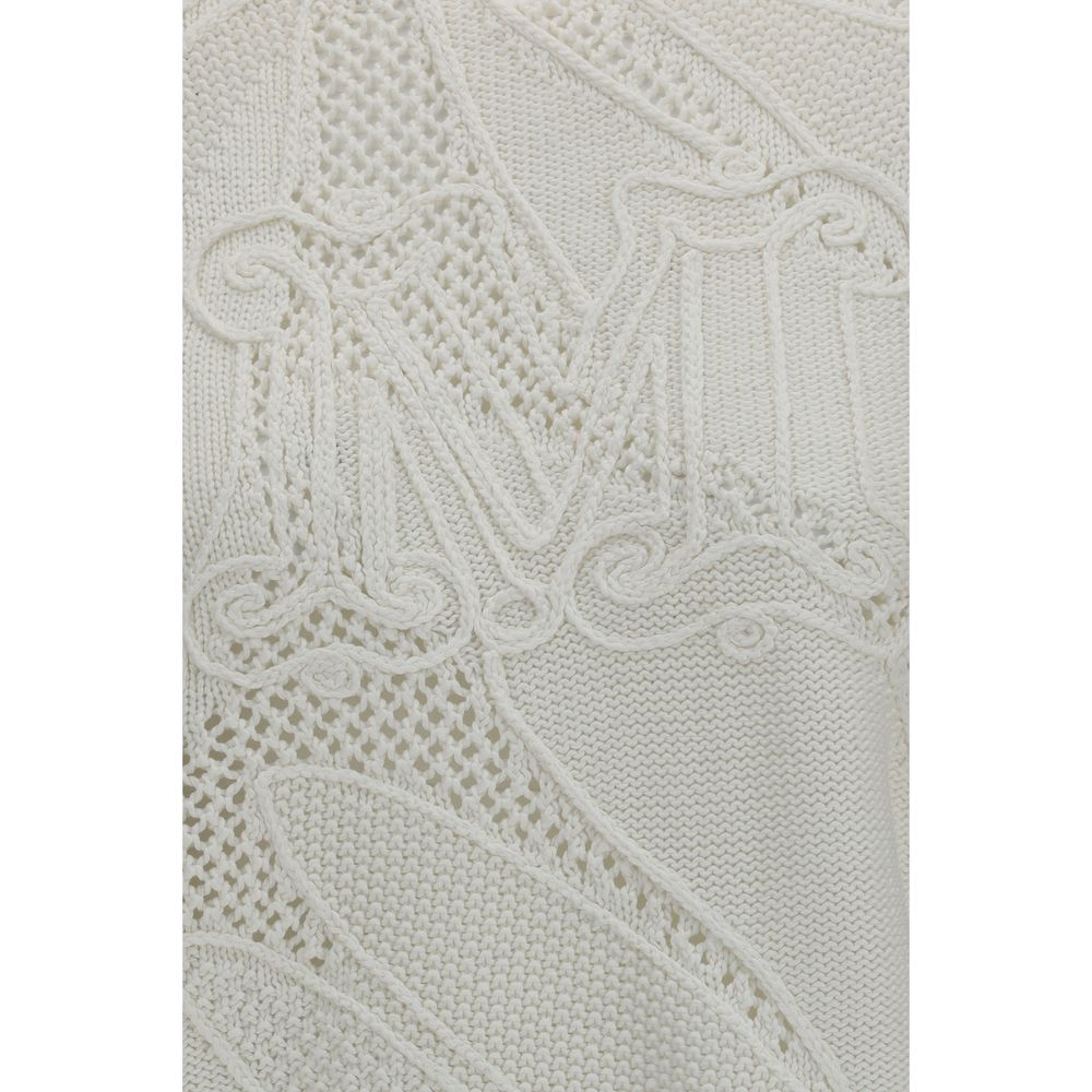 Max Mara White Cotton Sweatshirt Max Mara