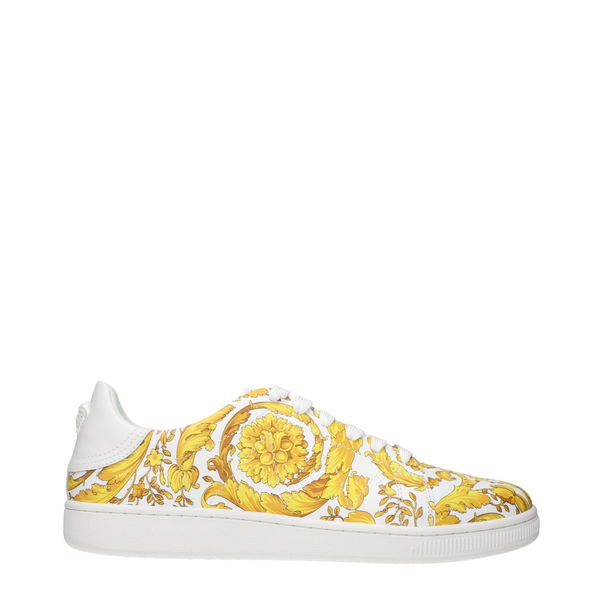 Versace White Leather Sneakers Versace