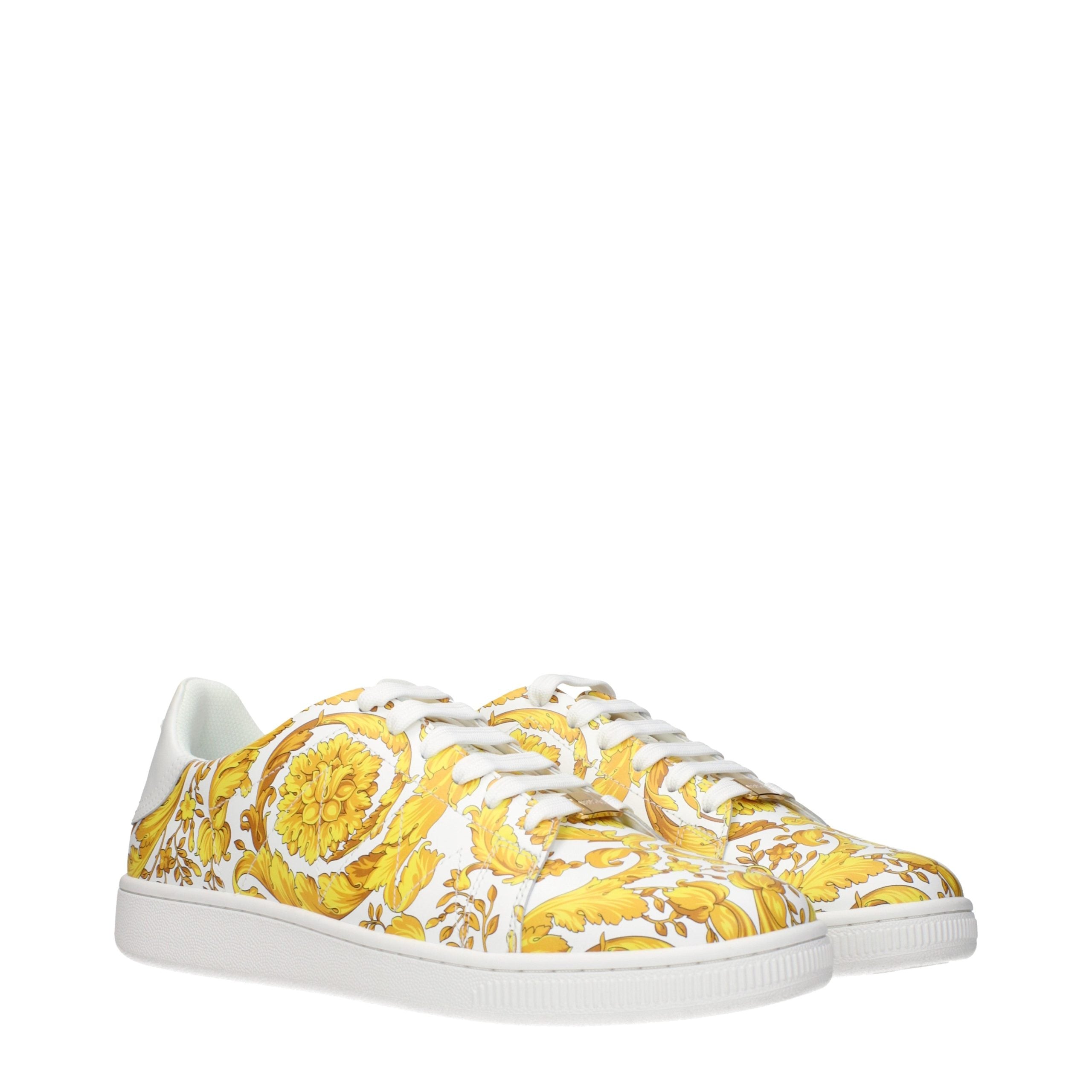 Versace White Leather Sneakers Versace