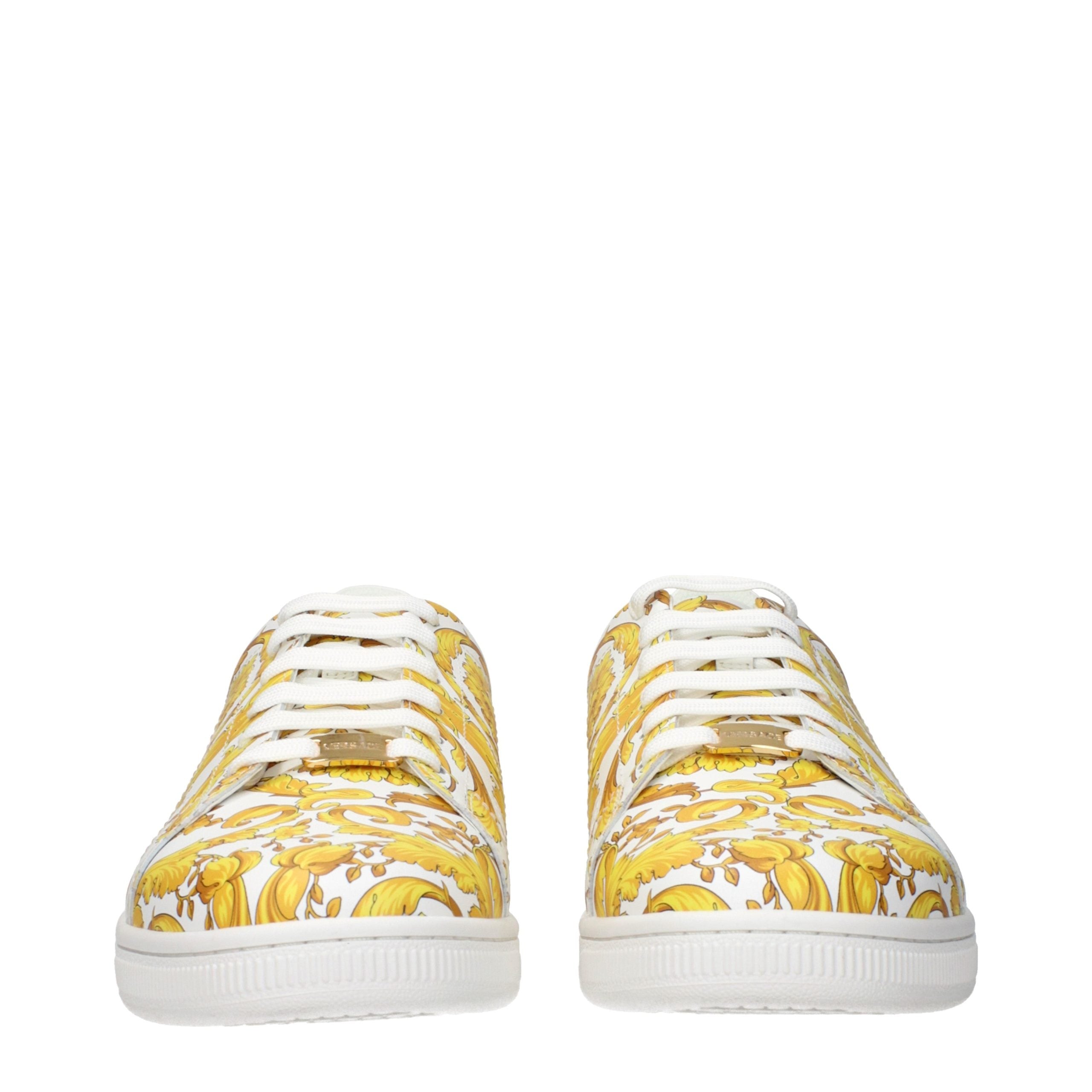 Versace White Leather Sneakers Versace