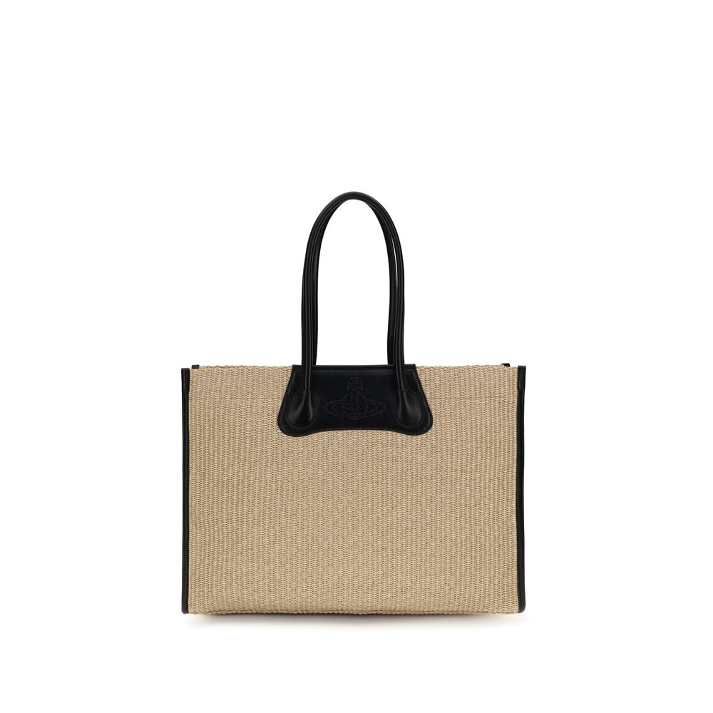 Vivienne Westwood Beige Raffia Shoulder Bag Vivienne Westwood