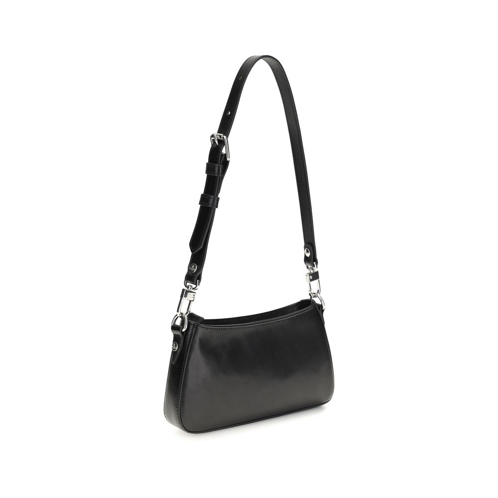 Vivienne Westwood Black Calf Leather Bos Taurus Shoulder Bag Vivienne Westwood