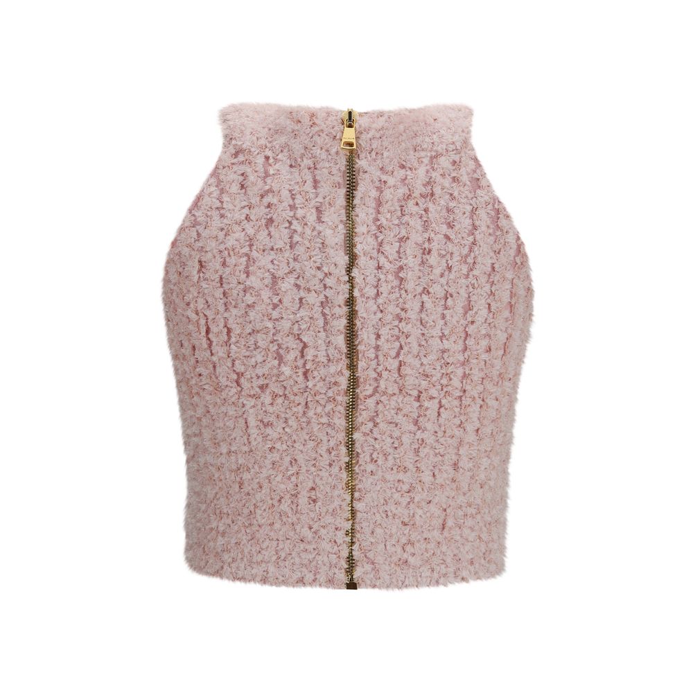 Balmain Multicolor Viscose Sleeveles T-Shirt Balmain