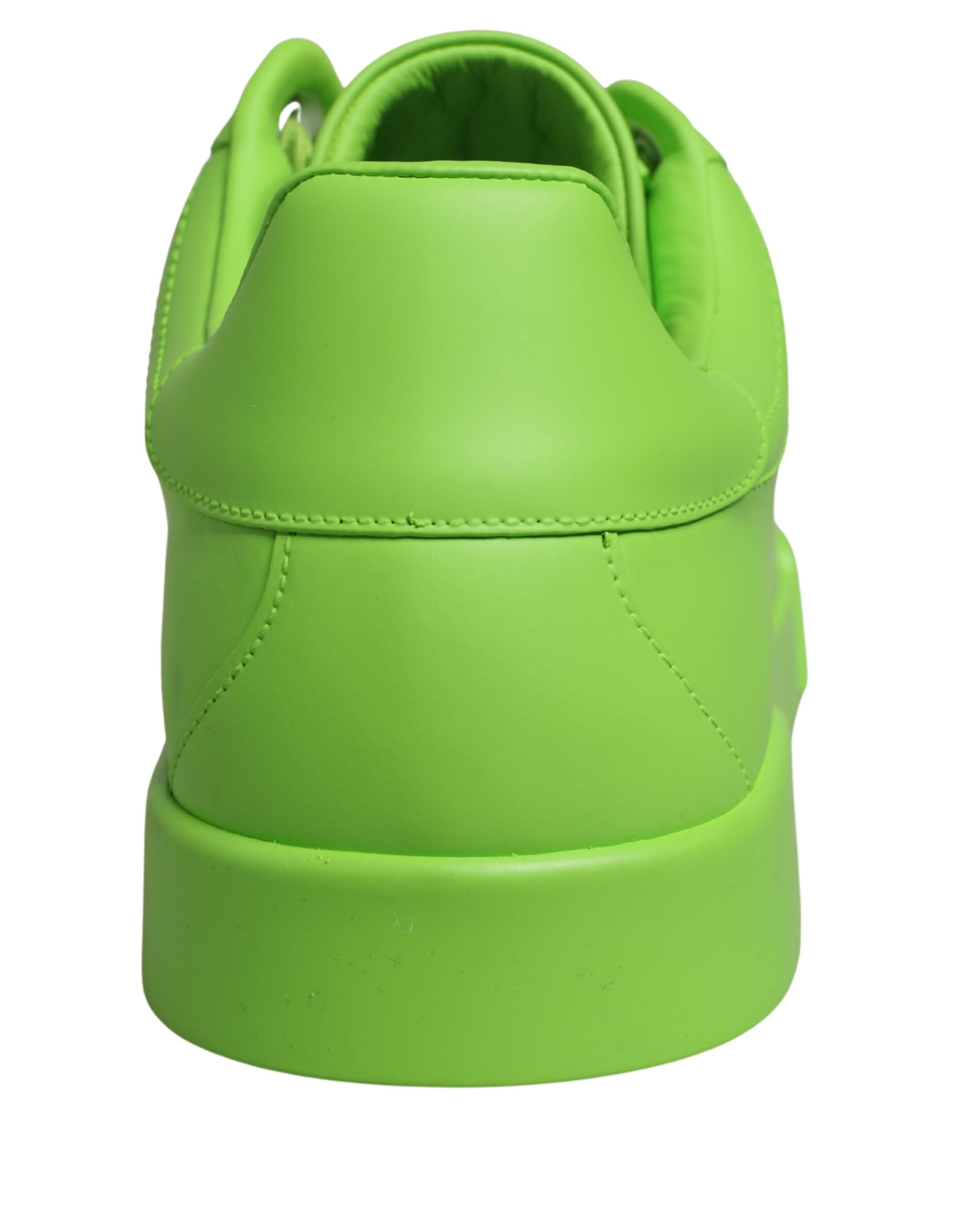 Dolce & Gabbana Green Leather Portofino Low Top Sneakers Shoes Dolce & Gabbana