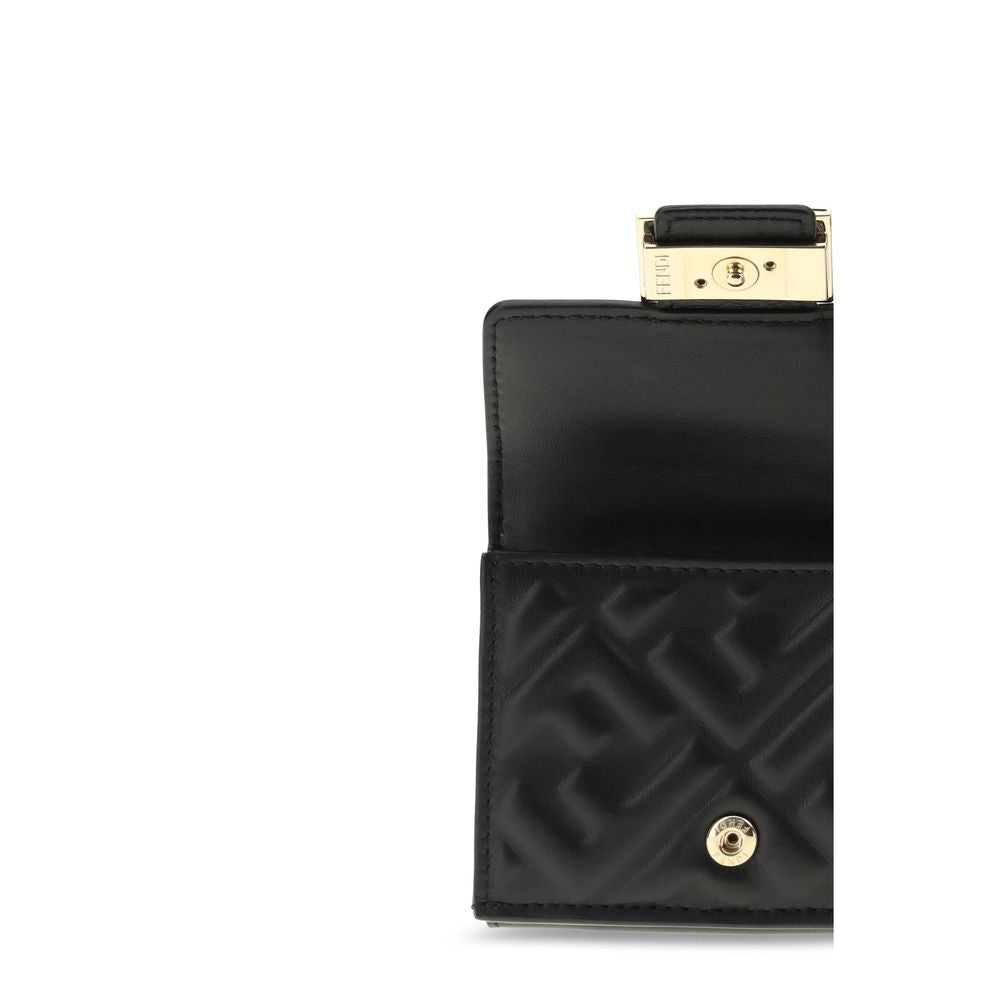 Fendi Black Lamb Ovis Aries Aries Wallet Fendi