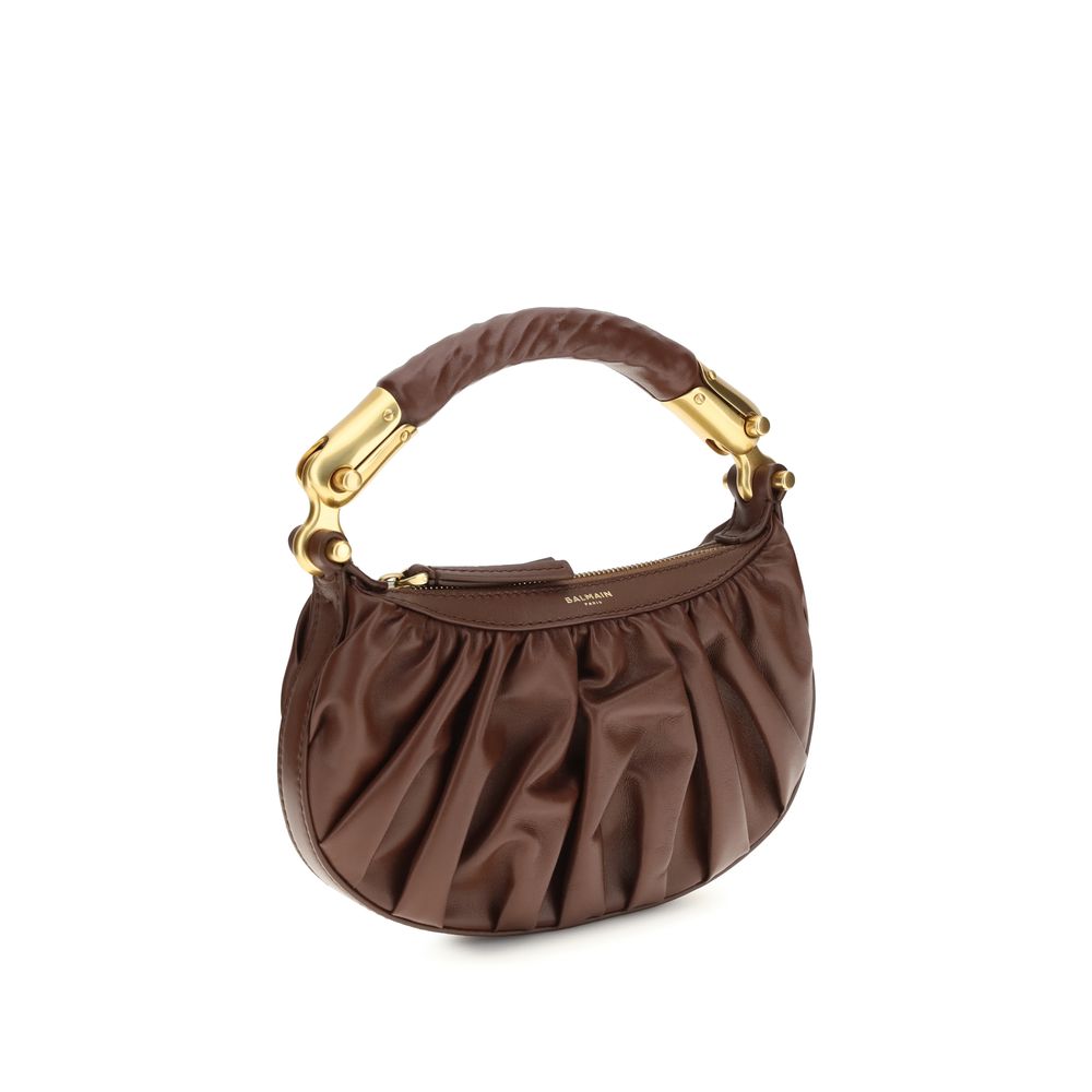Balmain Brown Calf Leather Bos Taurus Shoulder Bag Balmain