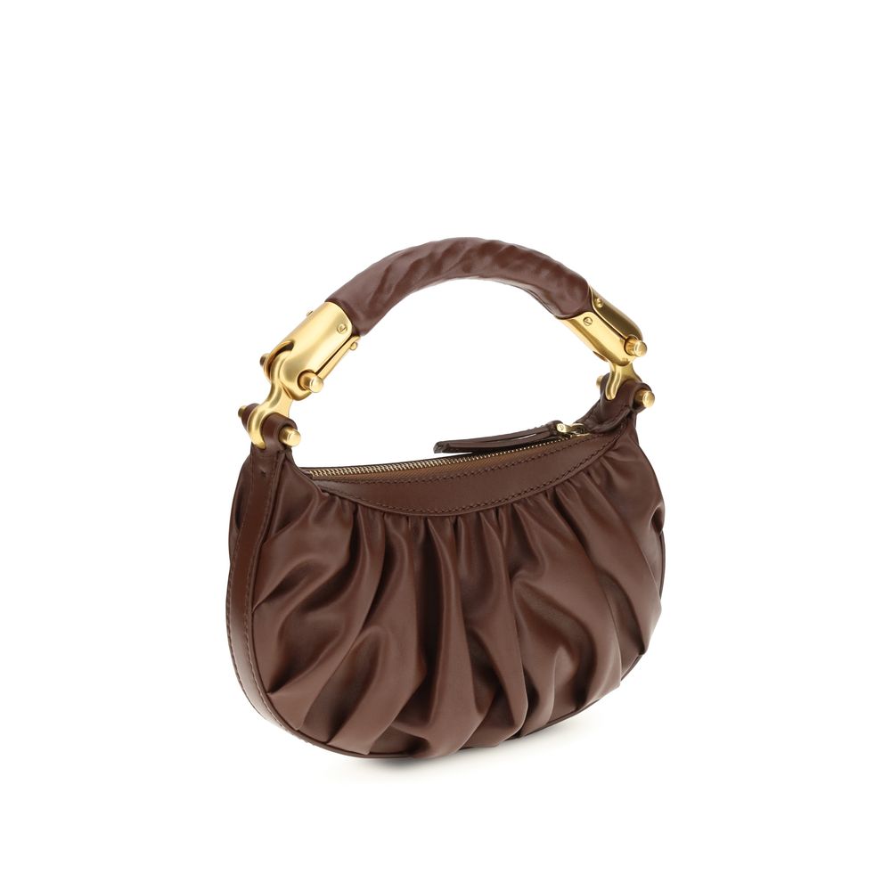 Balmain Brown Calf Leather Bos Taurus Shoulder Bag Balmain