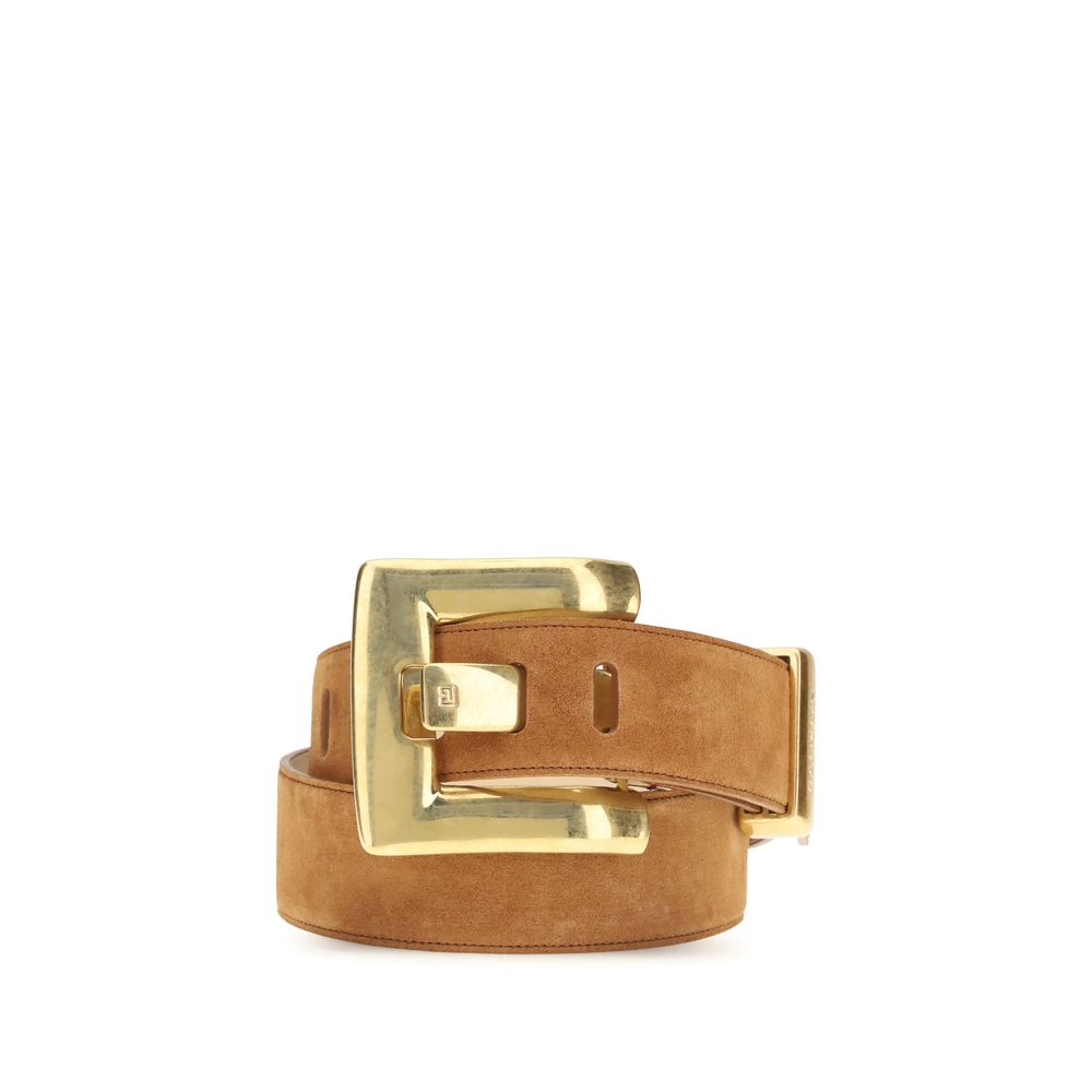 Balmain Brown Calf Leather Bos Taurus Regular Belt Balmain