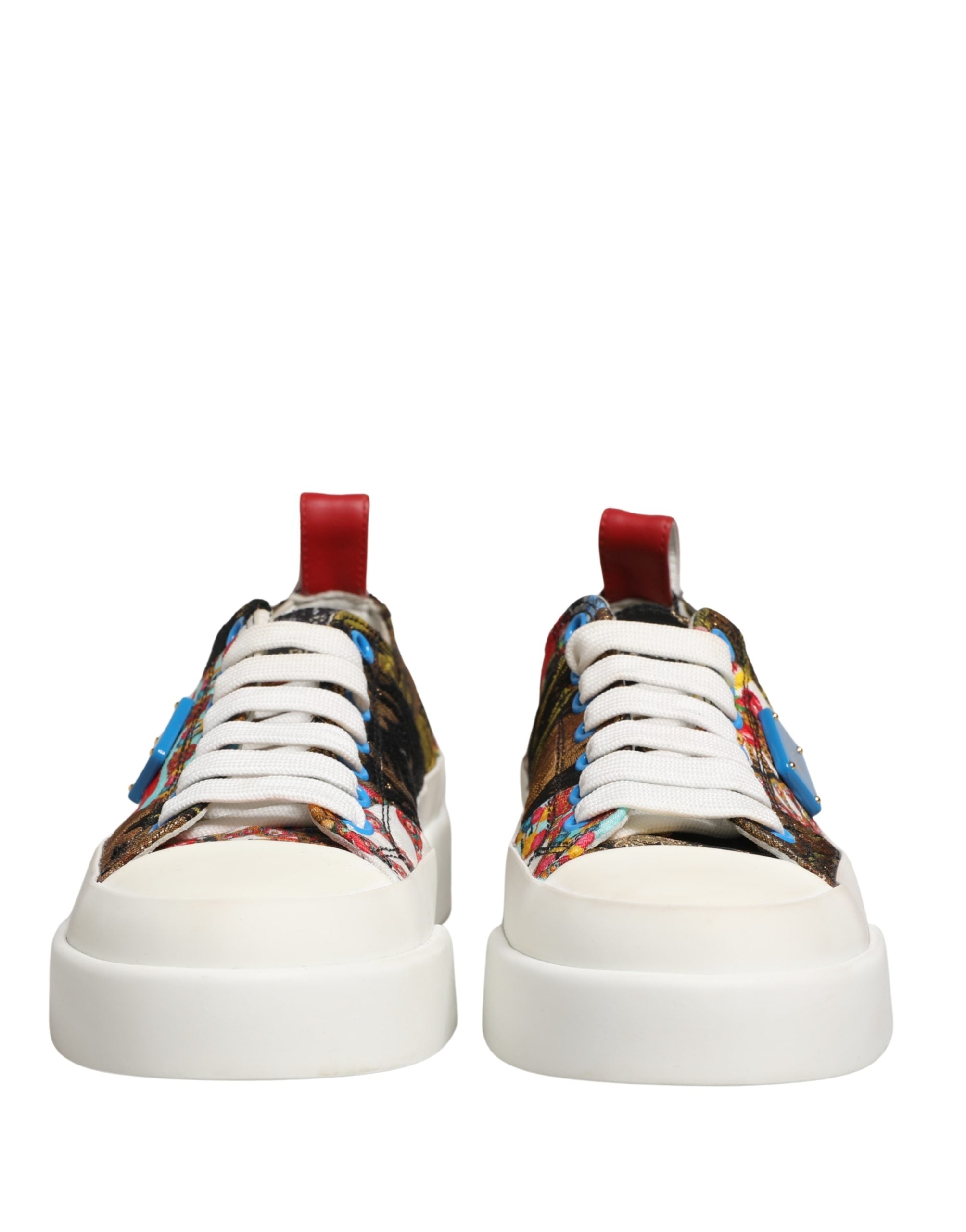 Dolce & Gabbana Multicolor Patchwork Low Top Sneakers Shoes Dolce & Gabbana