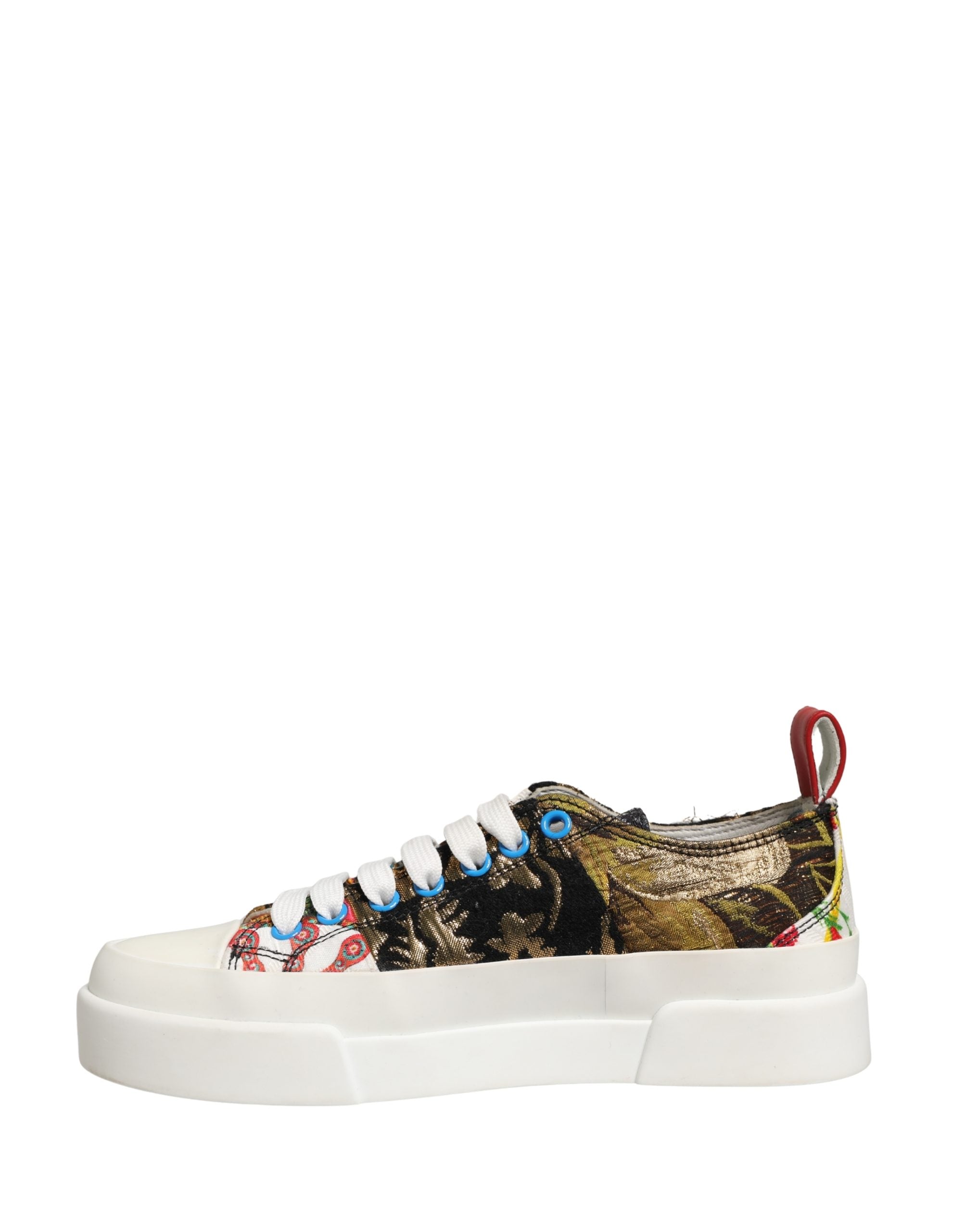 Dolce & Gabbana Multicolor Patchwork Low Top Sneakers Shoes Dolce & Gabbana