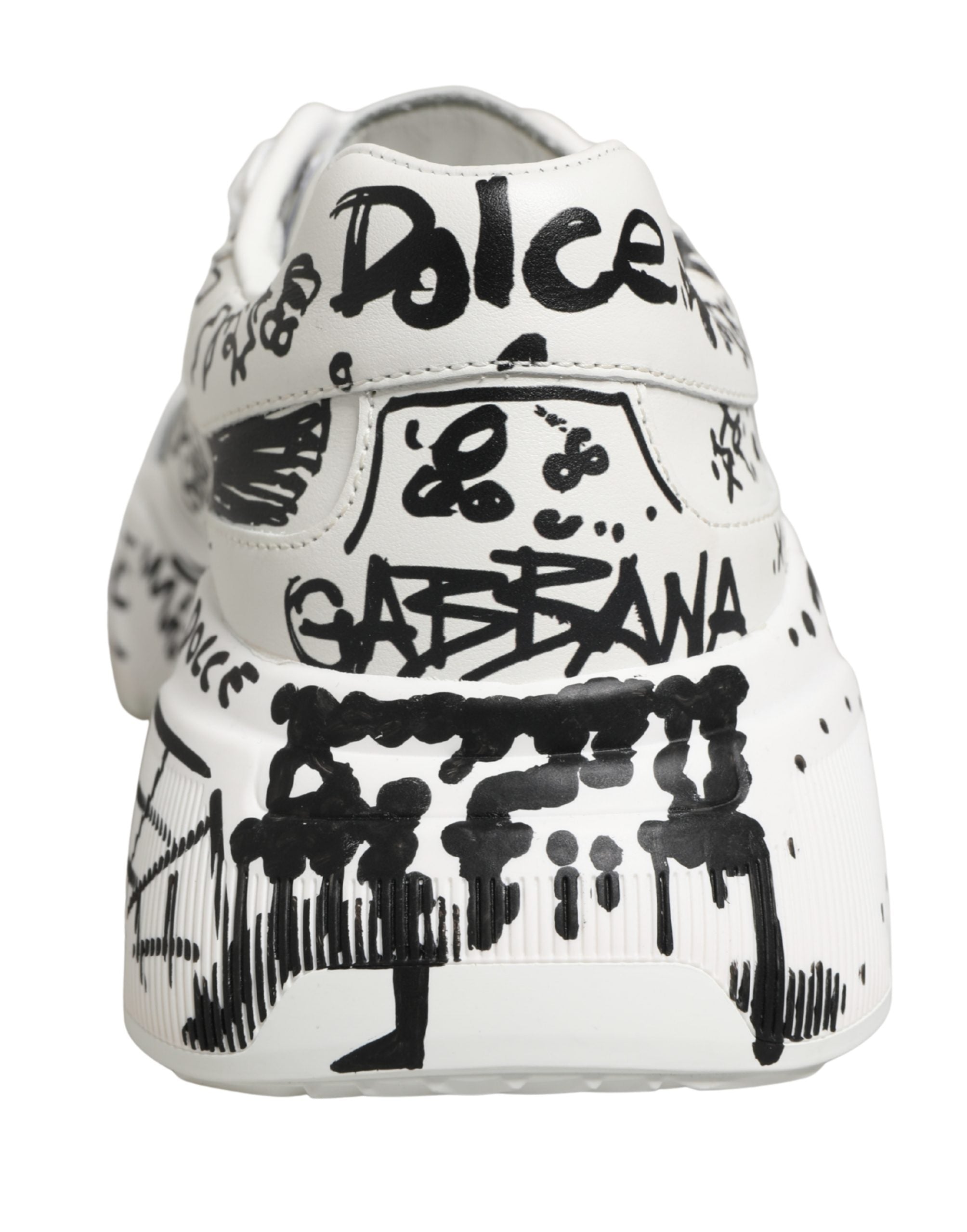 Dolce & Gabbana White Daymaster Graffiti Low Top Sneakers Shoes Dolce & Gabbana
