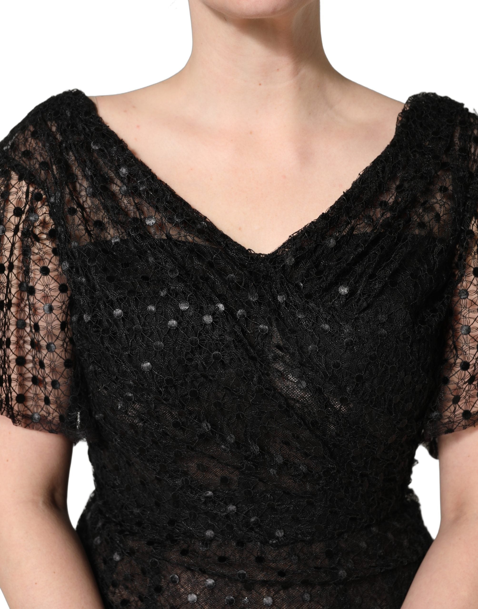 Dolce & Gabbana Black Sequinned Mermaid Evening Gown Dress Dolce & Gabbana