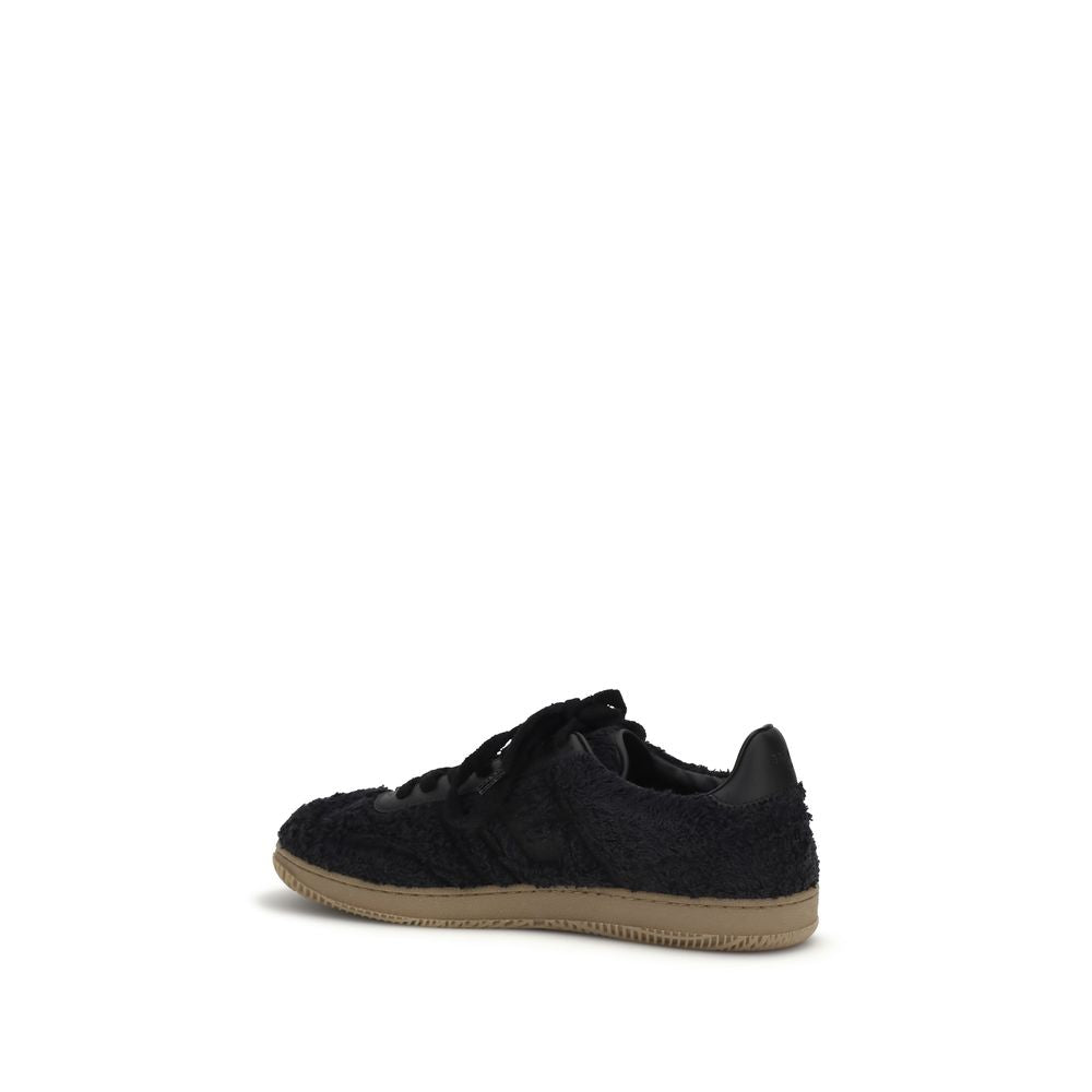 Balmain Black Suede Leather Low Top Sneakers Balmain