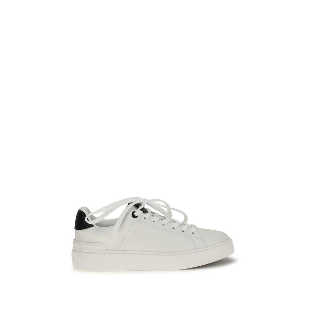 Balmain Black Calf Leather Bos Taurus Low Top Sneakers Balmain