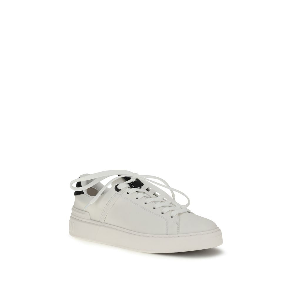 Balmain Black Calf Leather Bos Taurus Low Top Sneakers Balmain