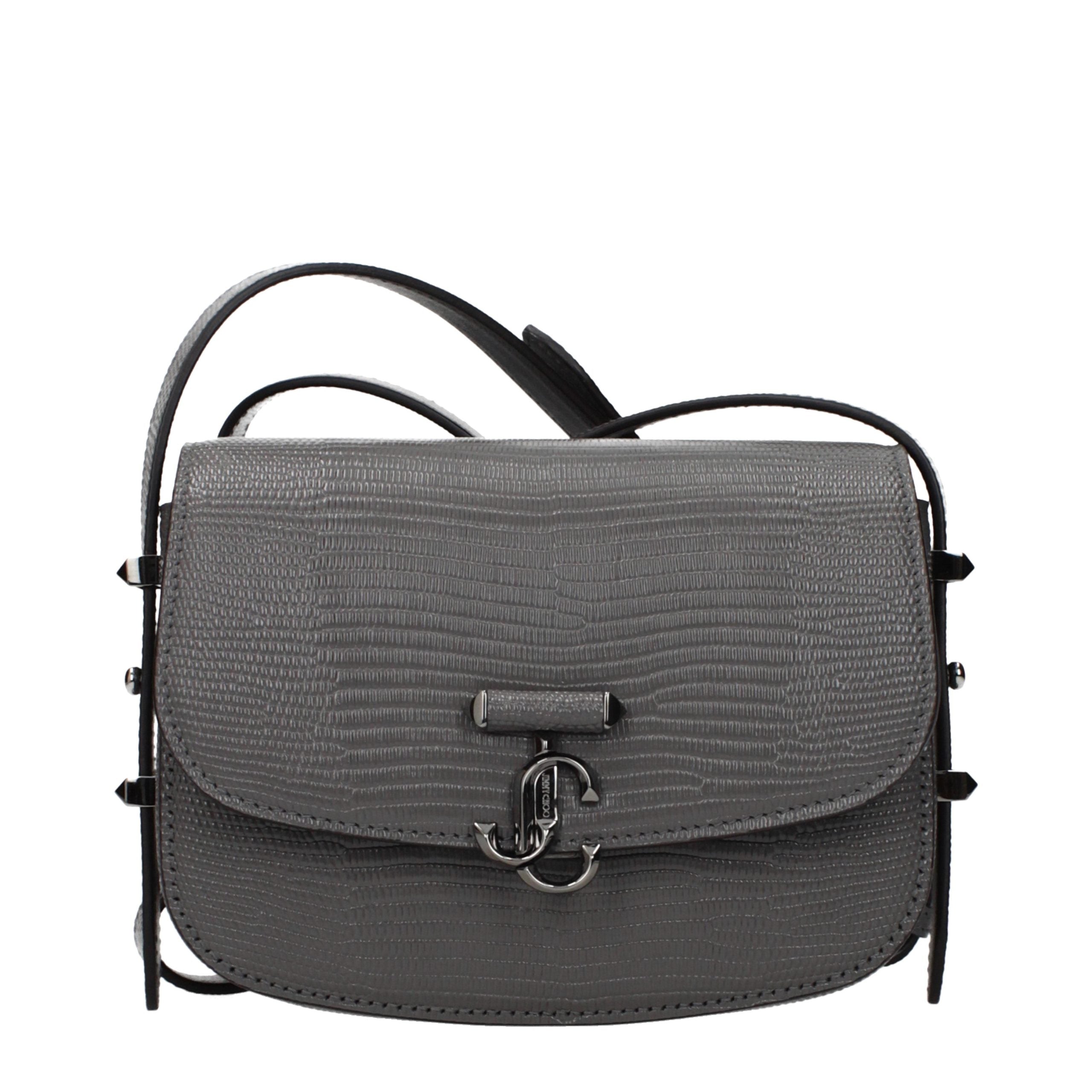 Jimmy Choo Gray Leather Shoulder Bag Jimmy Choo