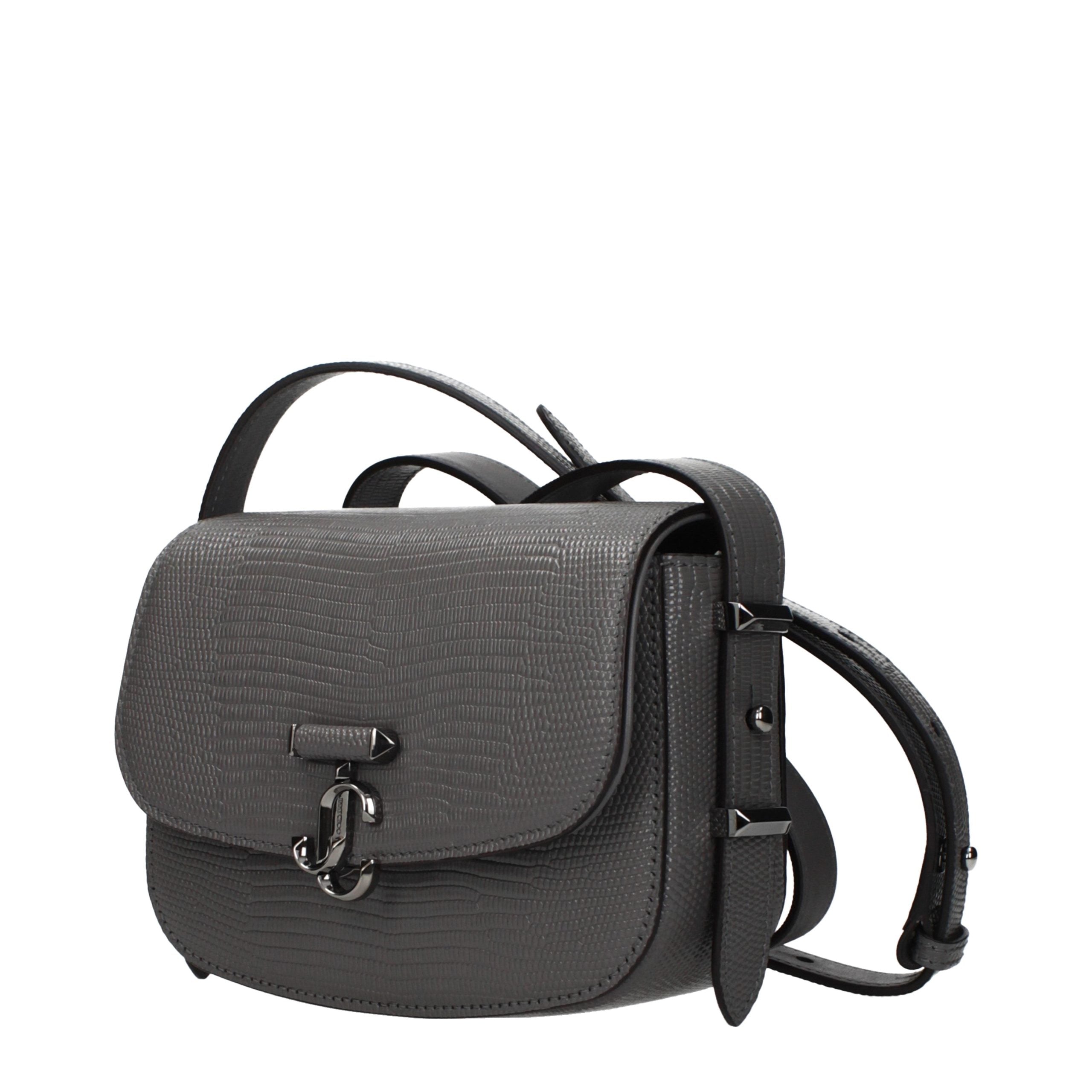 Jimmy Choo Gray Leather Shoulder Bag Jimmy Choo