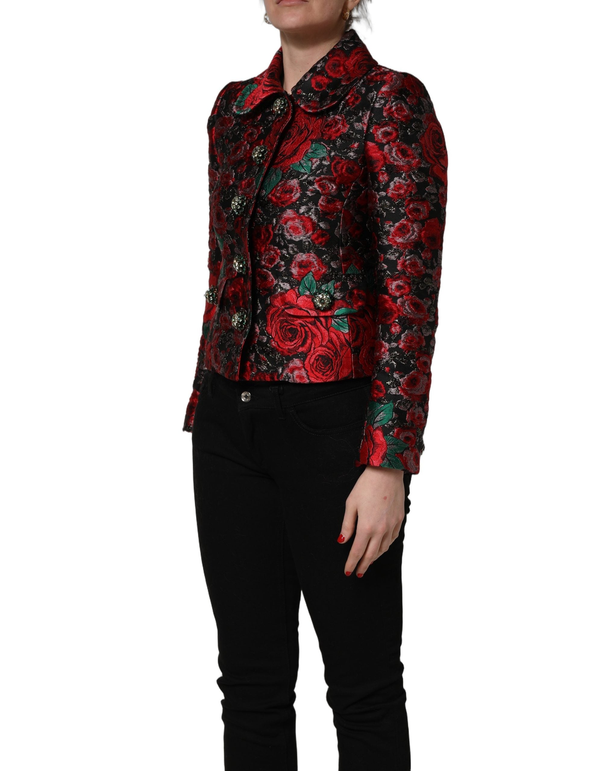 Dolce & Gabbana Multicolor Floral Brocade ButtonBlazer Jacket Dolce & Gabbana