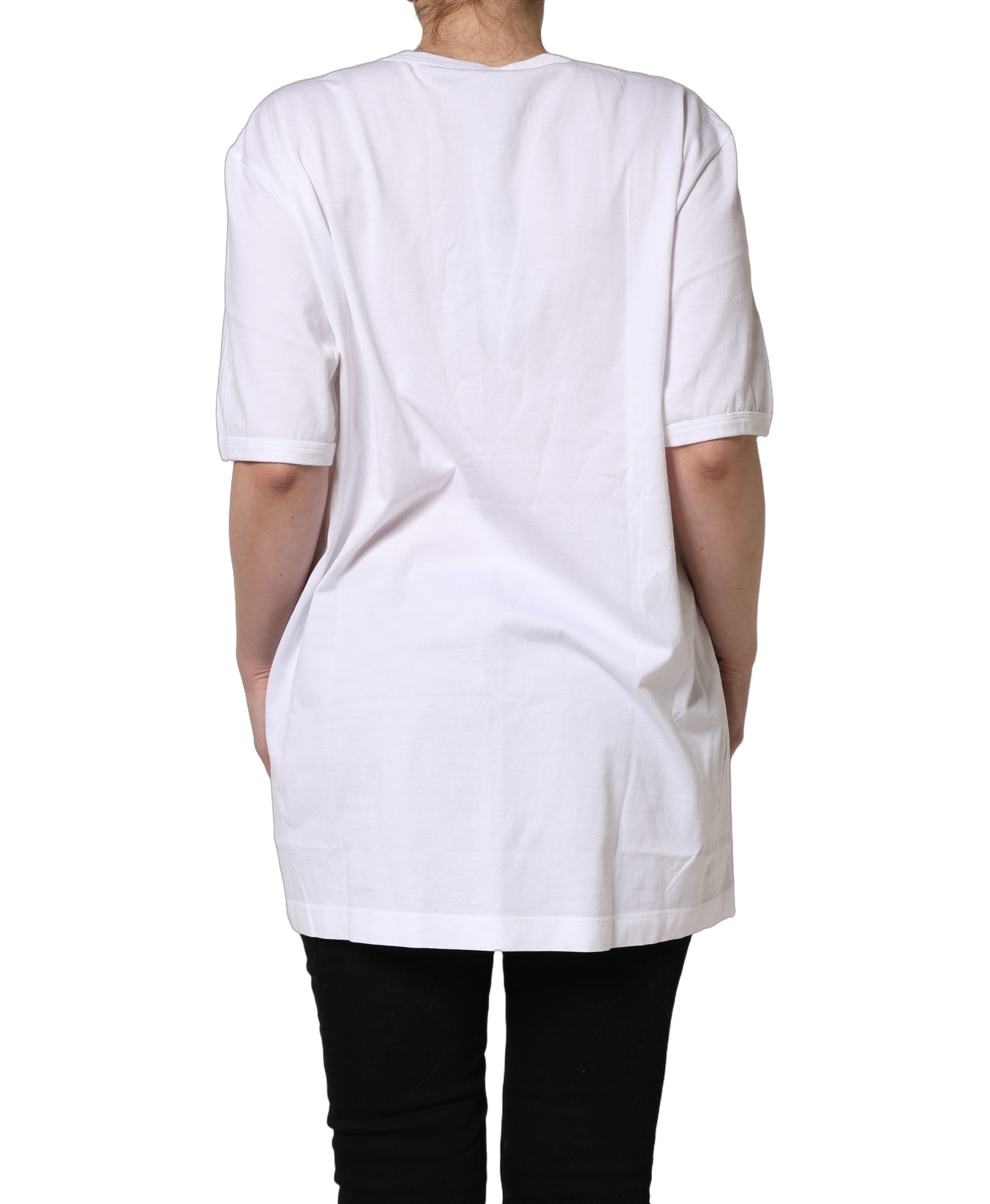 Dolce & Gabbana White D&G PRINCE I WAS THERE Crew Neck T-shirt Dolce & Gabbana