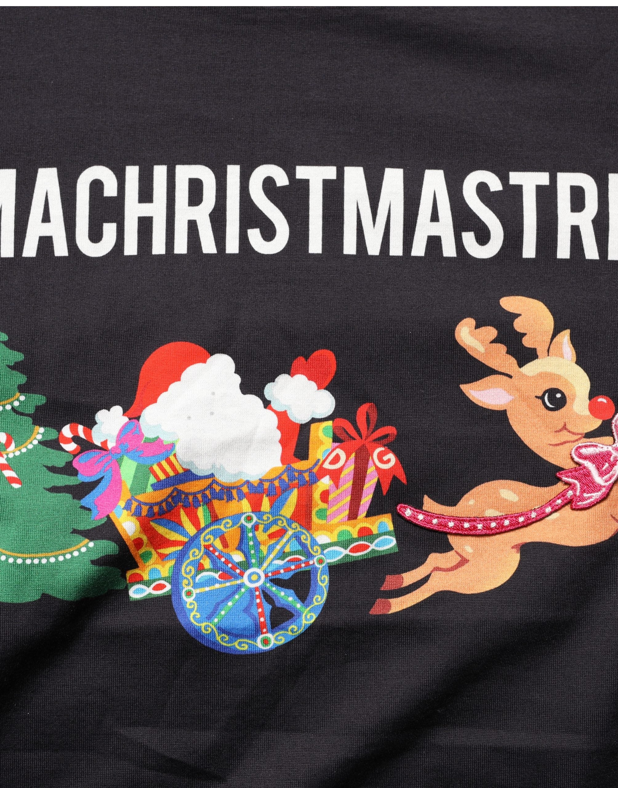 Dolce & Gabbana Black #IAMACHRISTMASTREE Print Cotton T-shirt Dolce & Gabbana