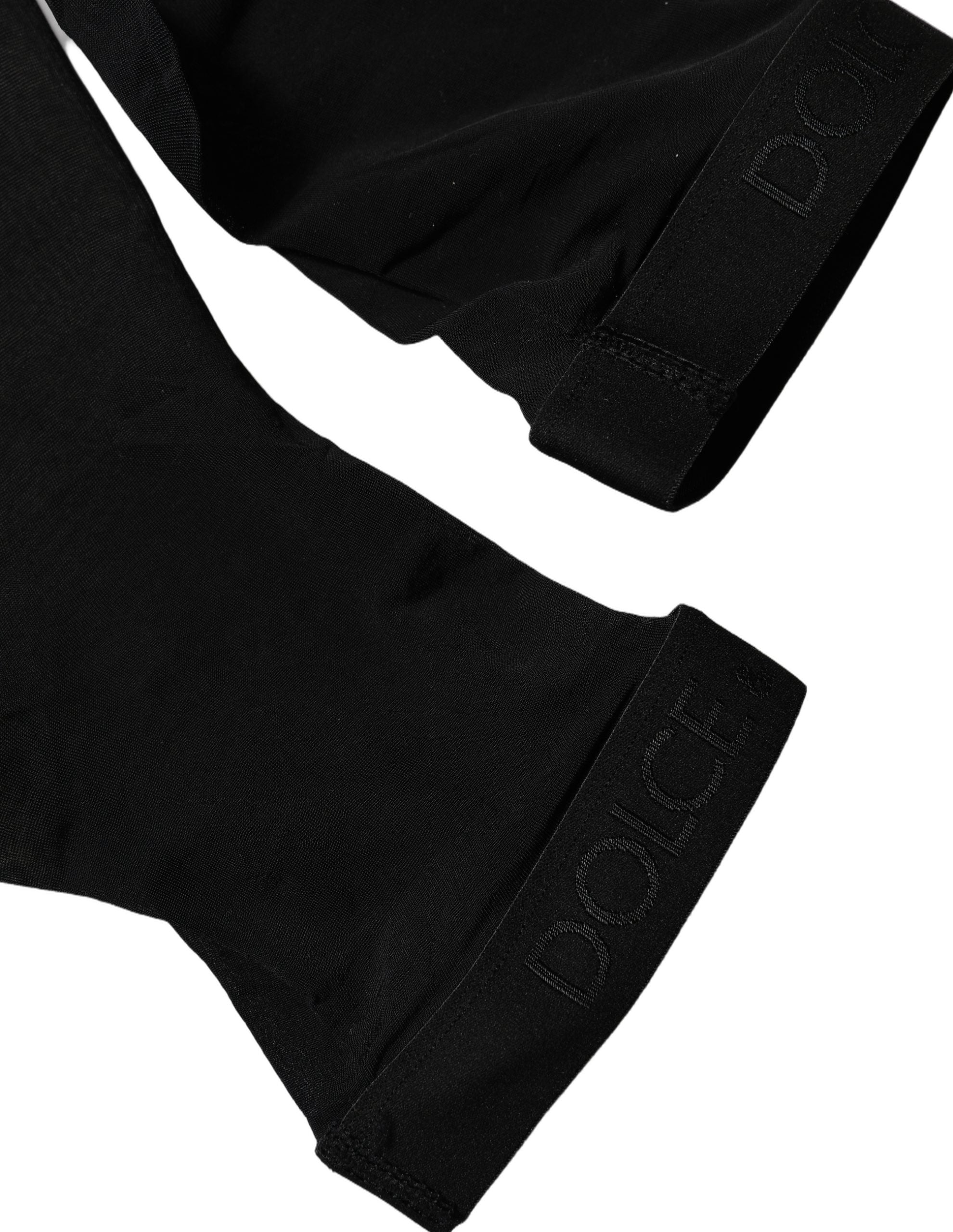 Dolce & Gabbana Black Sheer Nylon Thigh High Stockings Socks Dolce & Gabbana