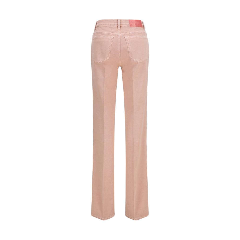 Chloé Multicolor Cotton Straight-Leg Jeans Chloé