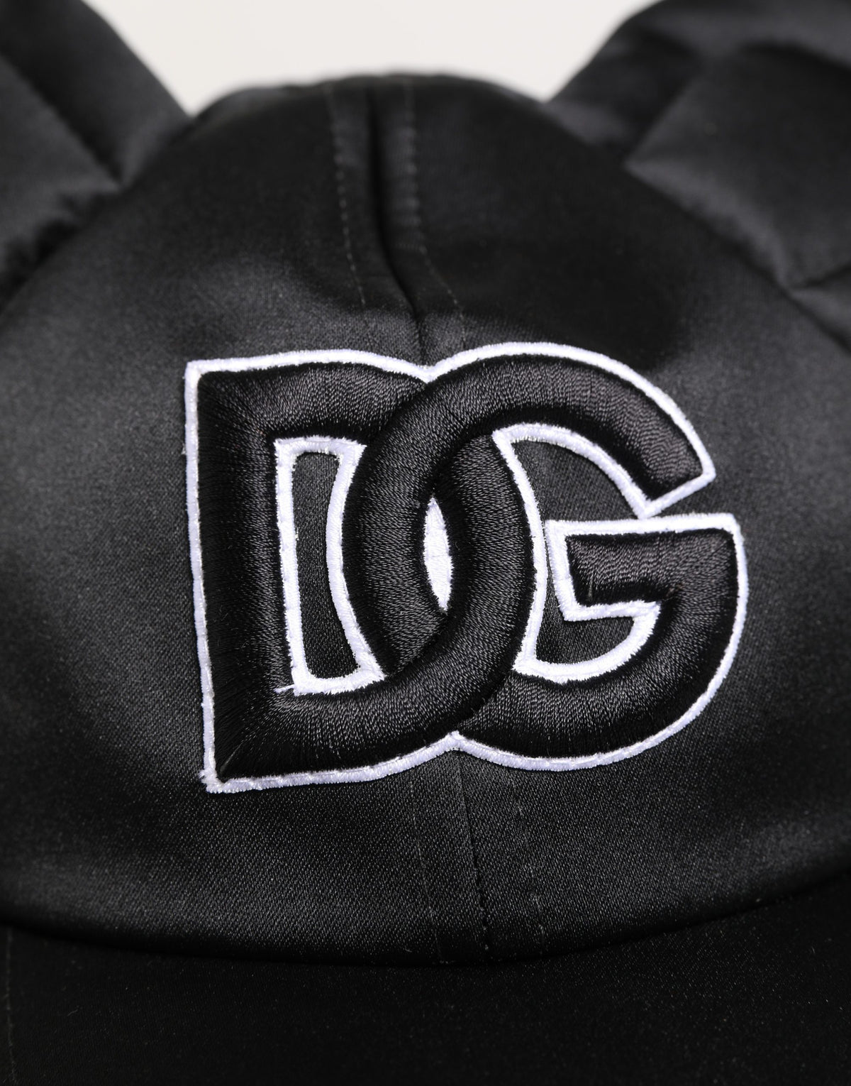 Dolce & Gabbana Men Black Velvet Animal Ears Baseball Cap Hat