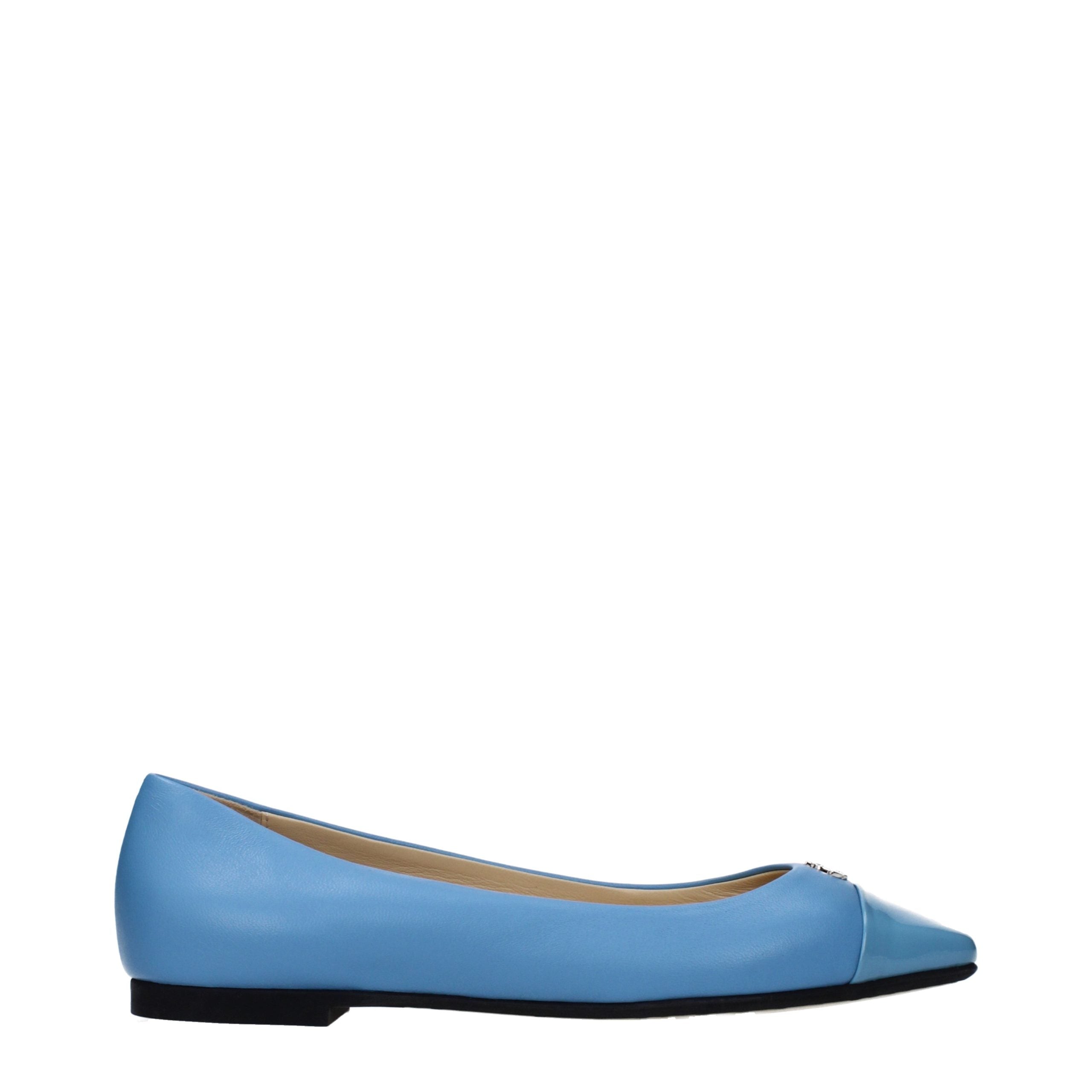 Jimmy Choo Light Blue Leather Ballet Flats Jimmy Choo