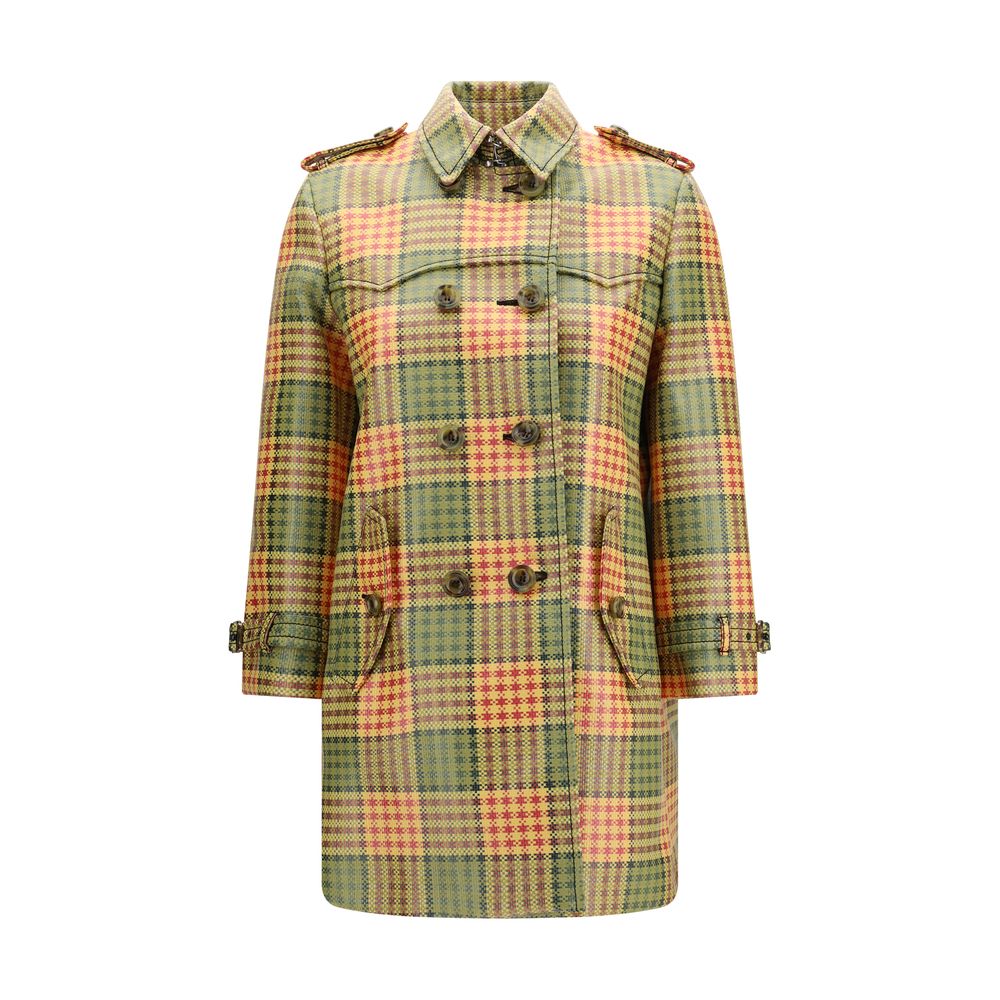 Burberry Multicolor Polyester Trench Coat Burberry