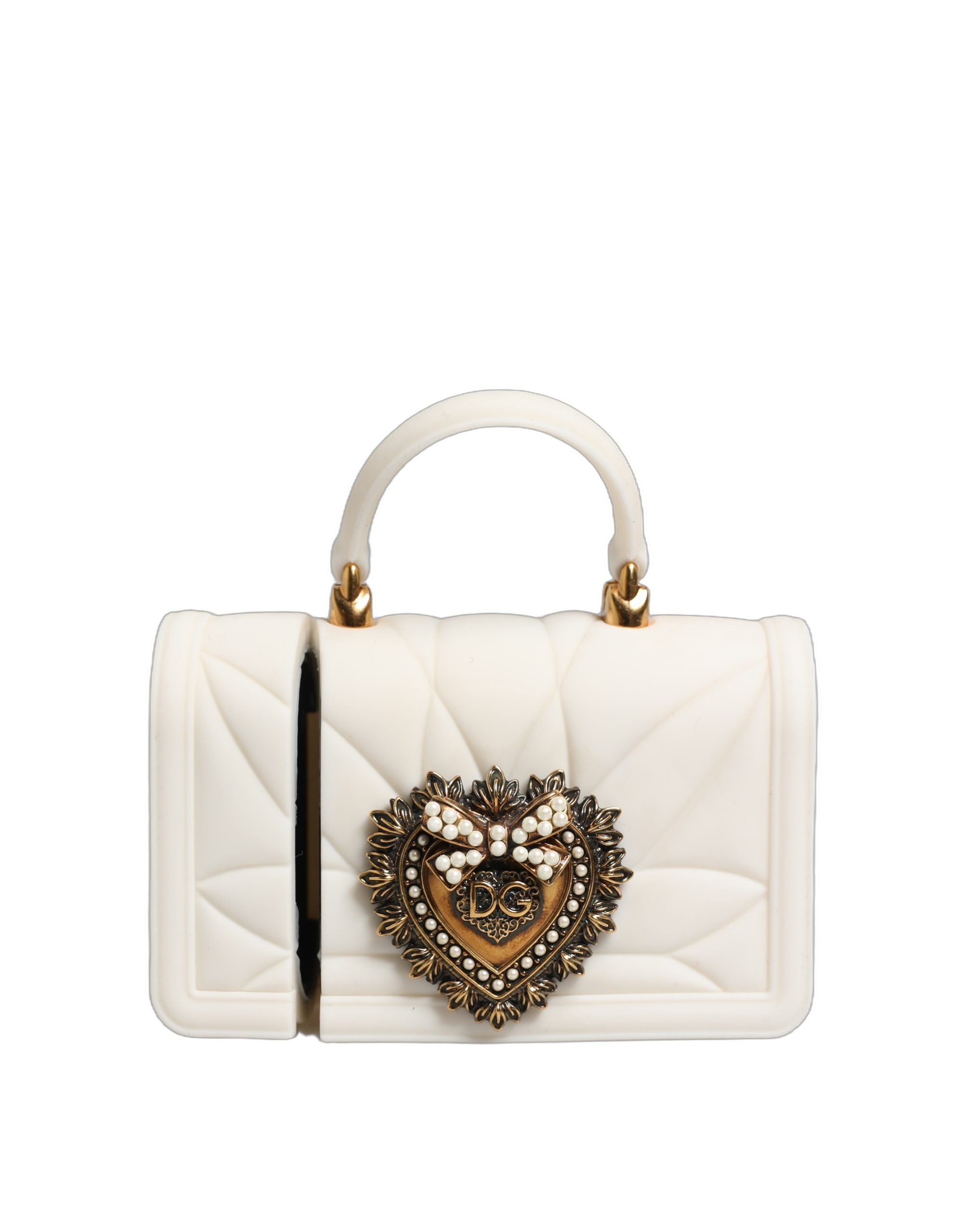 Dolce & Gabbana Case White Silicone Devotion Heart Cover Hand Bag Airpod Dolce & Gabbana