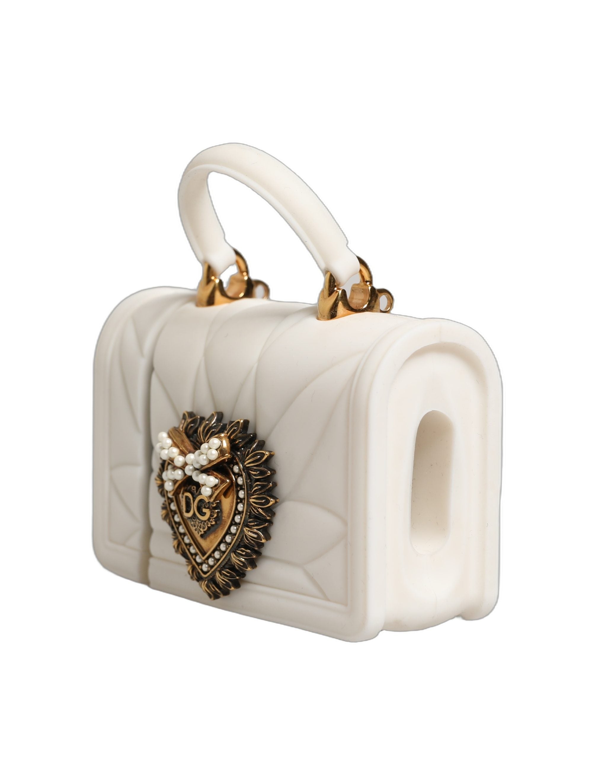 Dolce & Gabbana Case White Silicone Devotion Heart Cover Hand Bag Airpod Dolce & Gabbana