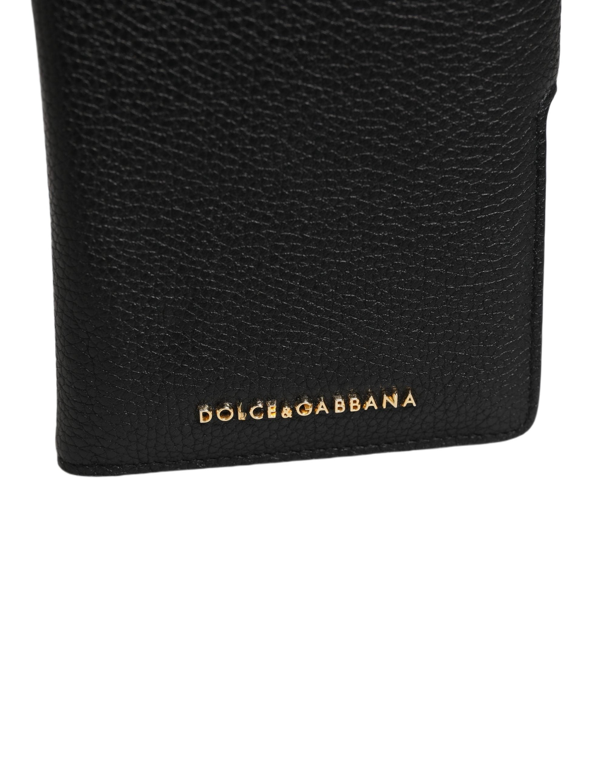Dolce & Gabbana Case Flip Cover Black Calf Leather iPhone11 PRO Phone Dolce & Gabbana