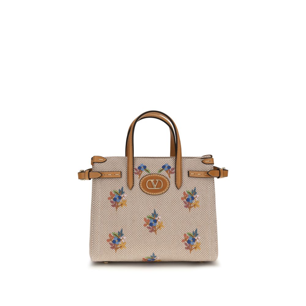 Valentino Garavani Beige Cotton Handbag Valentino Garavani