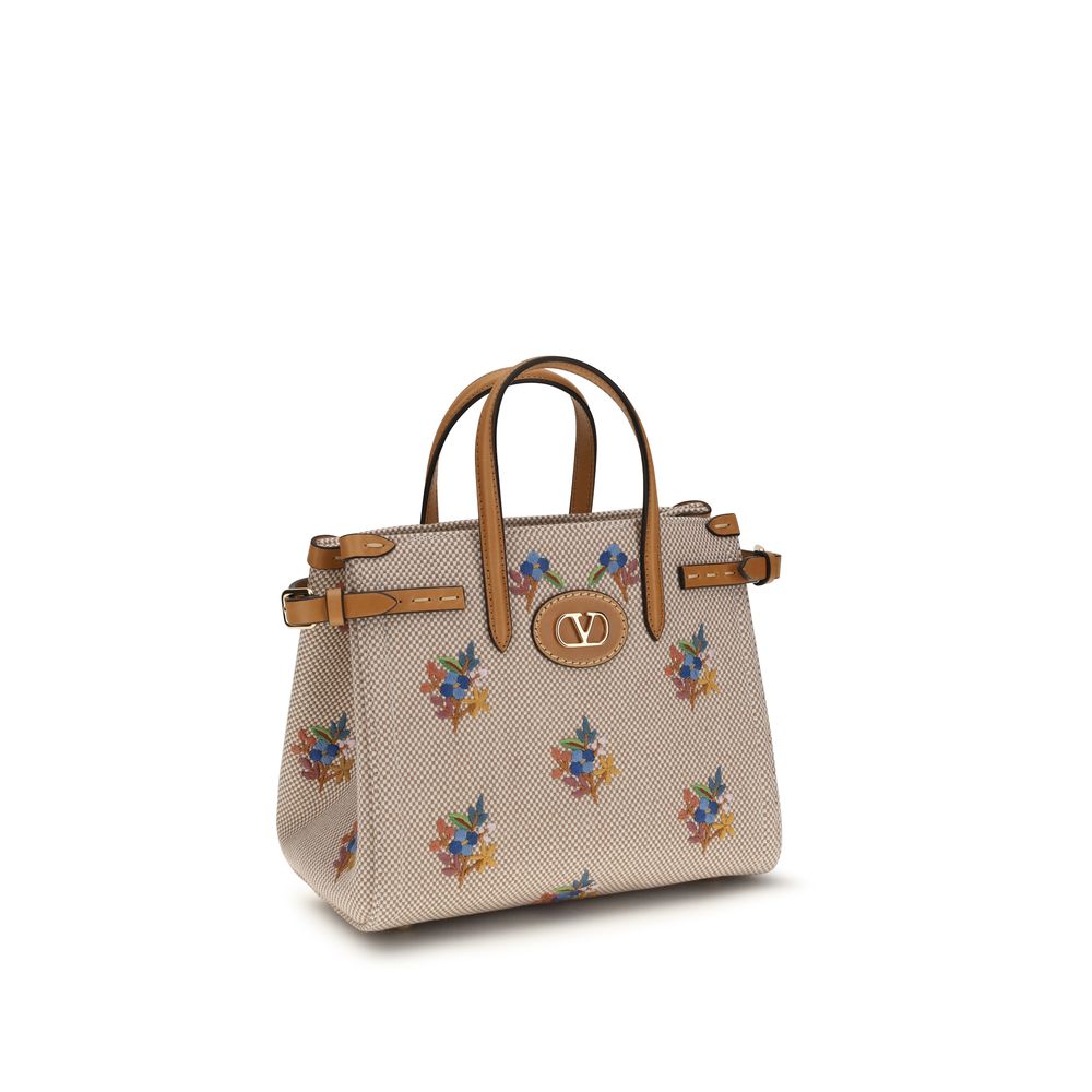 Valentino Garavani Beige Cotton Handbag Valentino Garavani