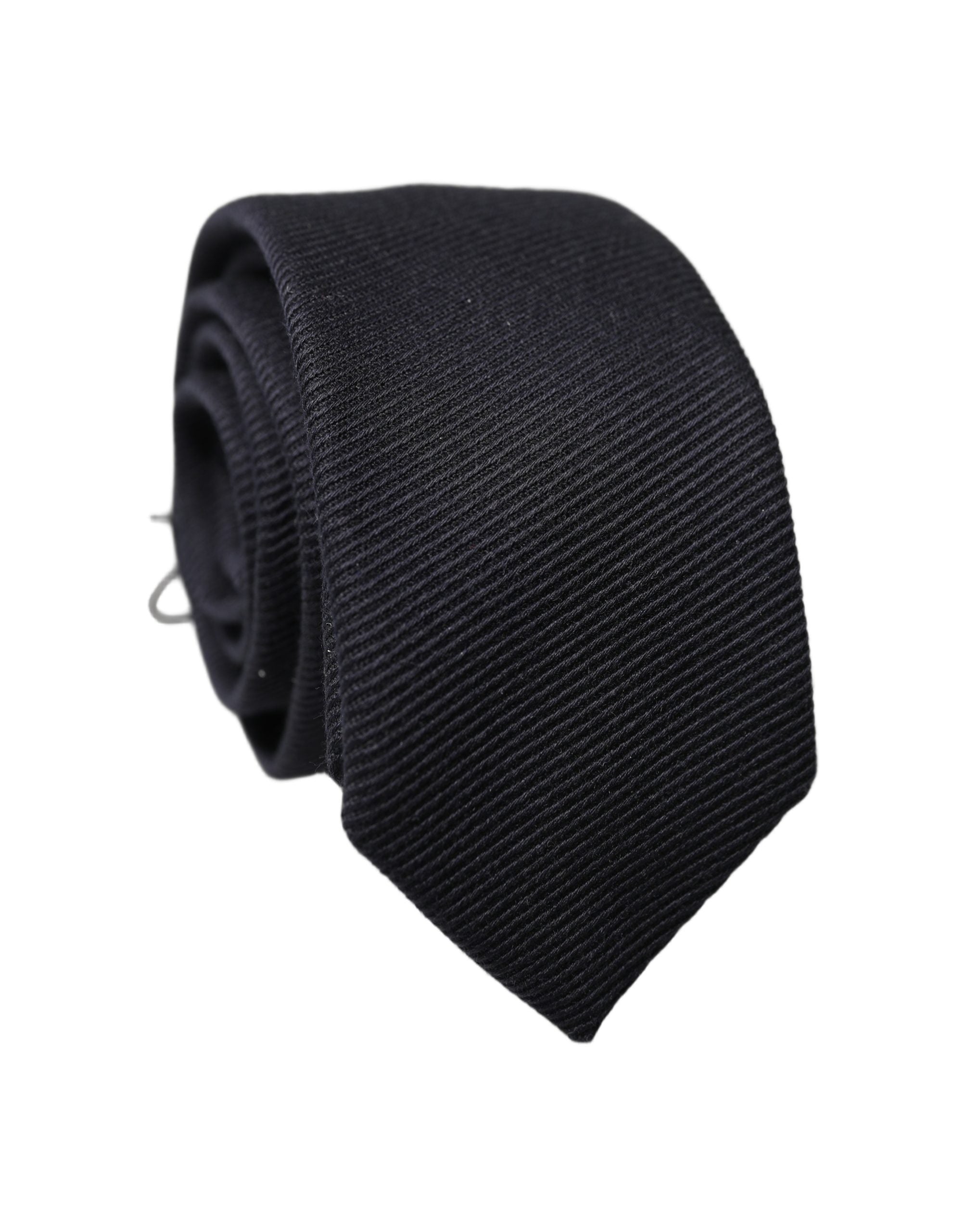 Dolce & Gabbana Black Solid 100% Silk Adjustable Men Tied Necktie Tie Dolce & Gabbana