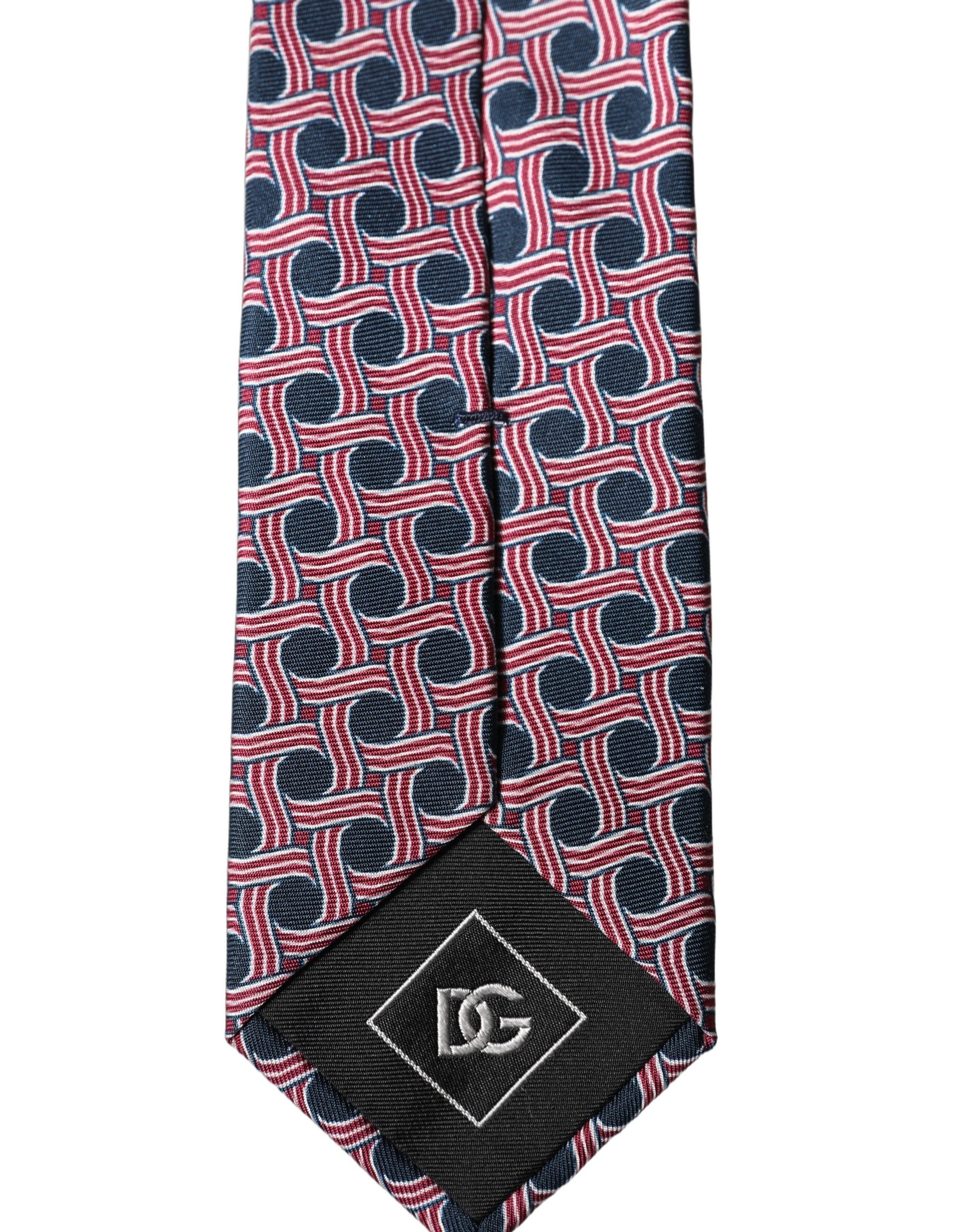 Dolce & Gabbana Multicolor Patterned Silk Adjustable Men Tied Necktie Tie Dolce & Gabbana