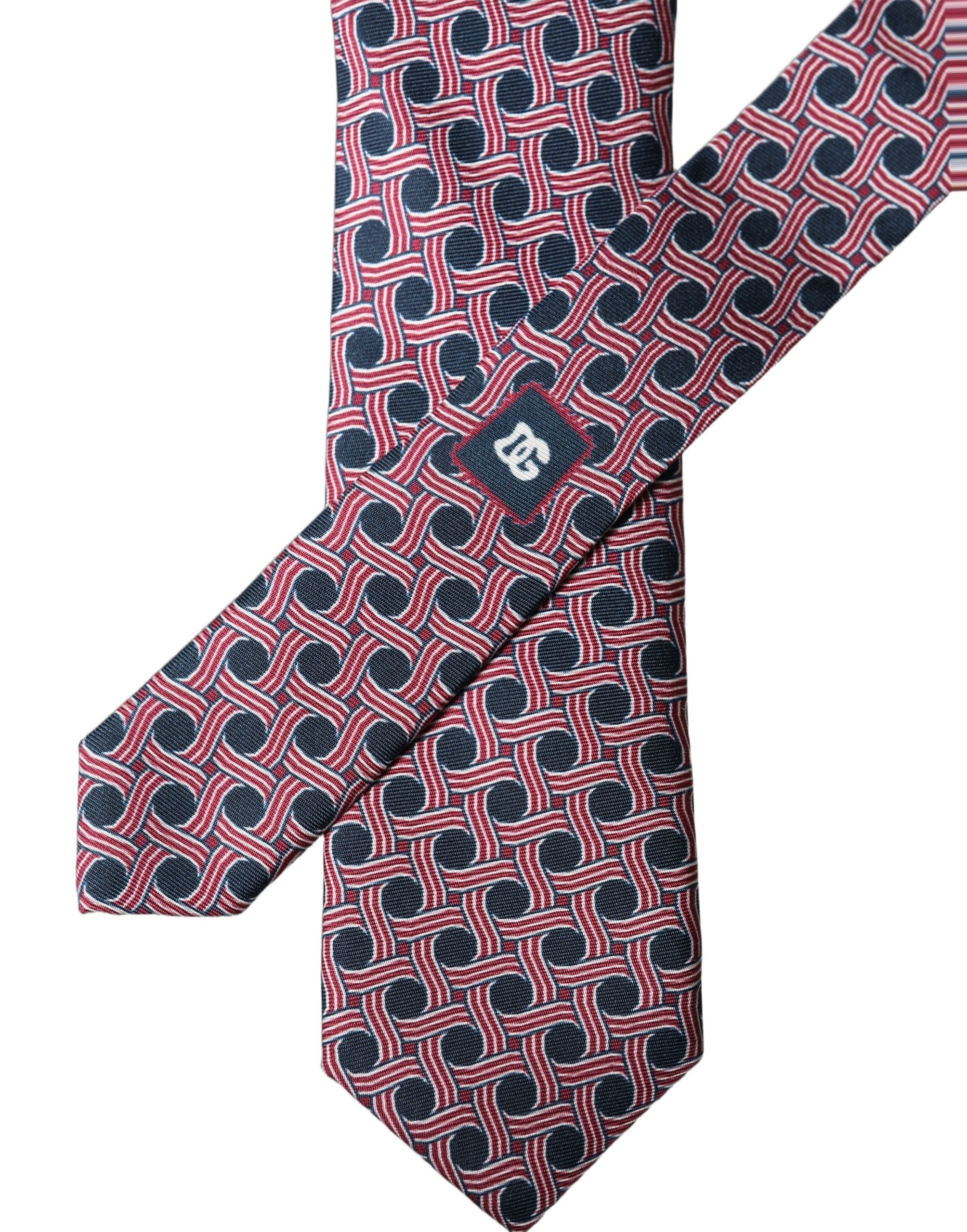 Dolce & Gabbana Multicolor Patterned Silk Adjustable Men Tied Necktie Tie Dolce & Gabbana