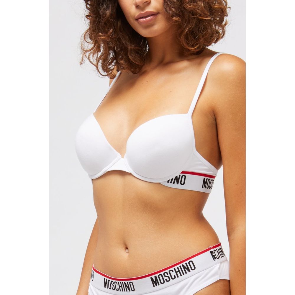 Moschino White Cotton Bra Moschino