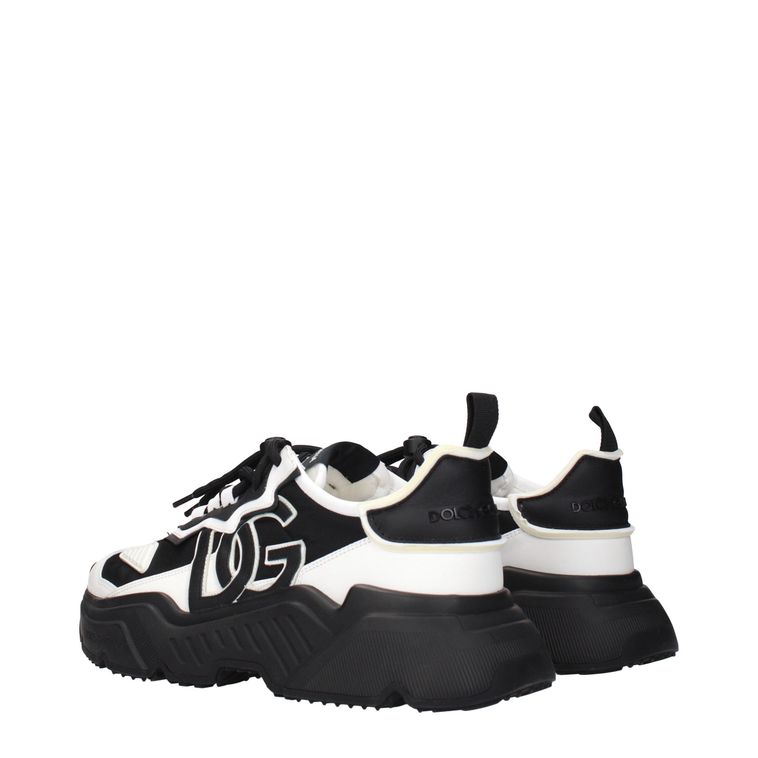 Dolce & Gabbana White Leather Chunky Sneakers Dolce & Gabbana