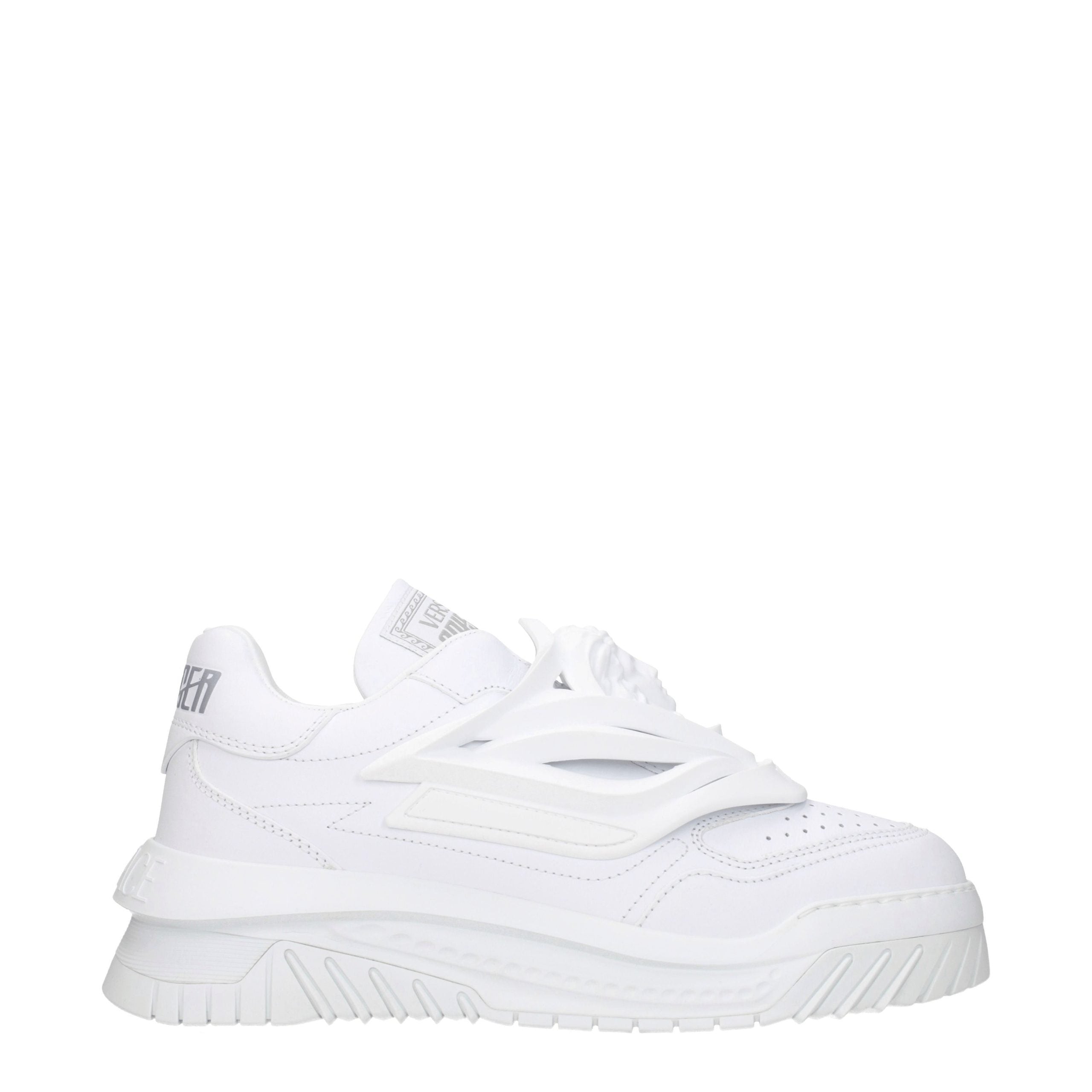 Versace White Leather Sneakers Versace