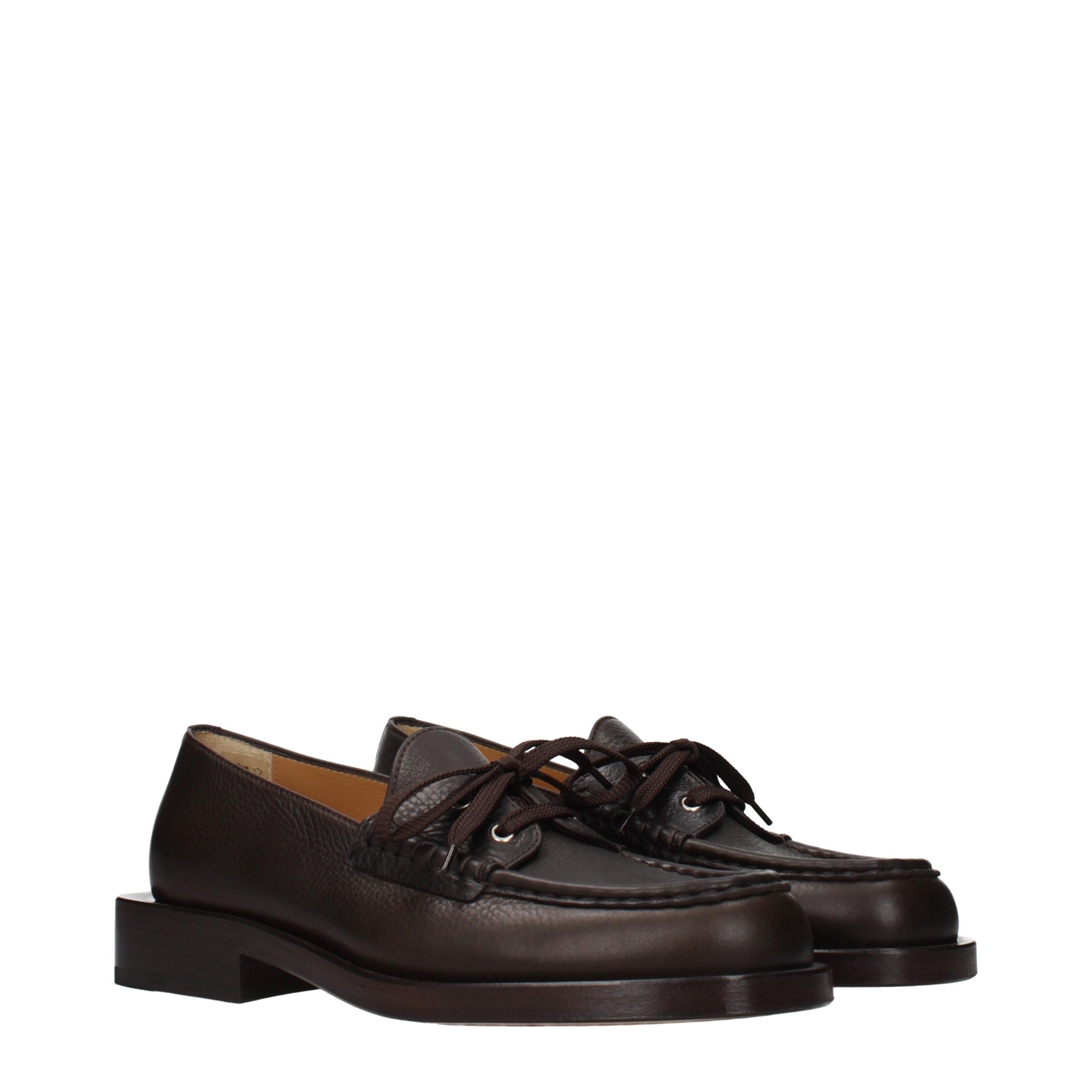 Jacquemus Brown Leather Slip-On Loafers Jacquemus