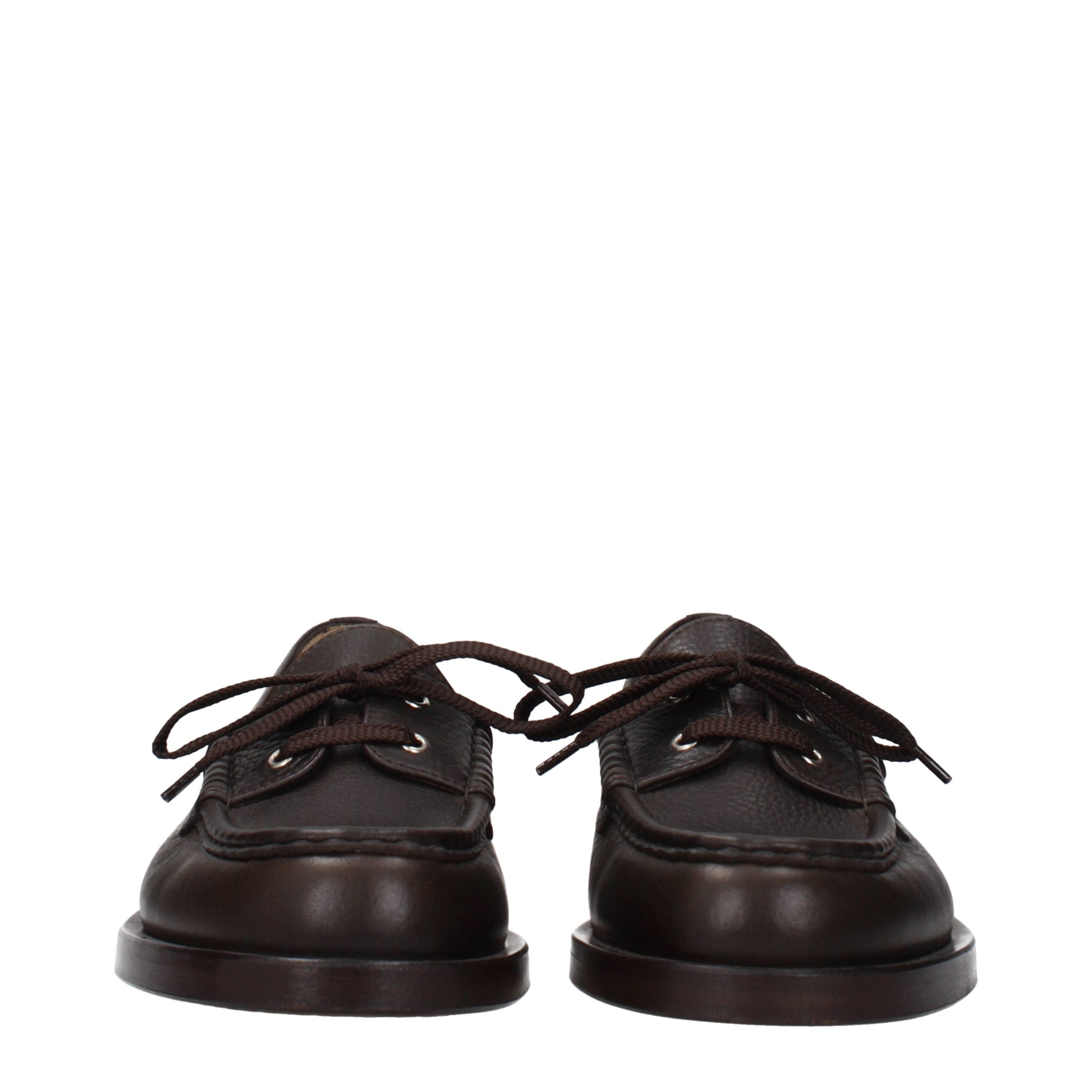Jacquemus Brown Leather Slip-On Loafers Jacquemus