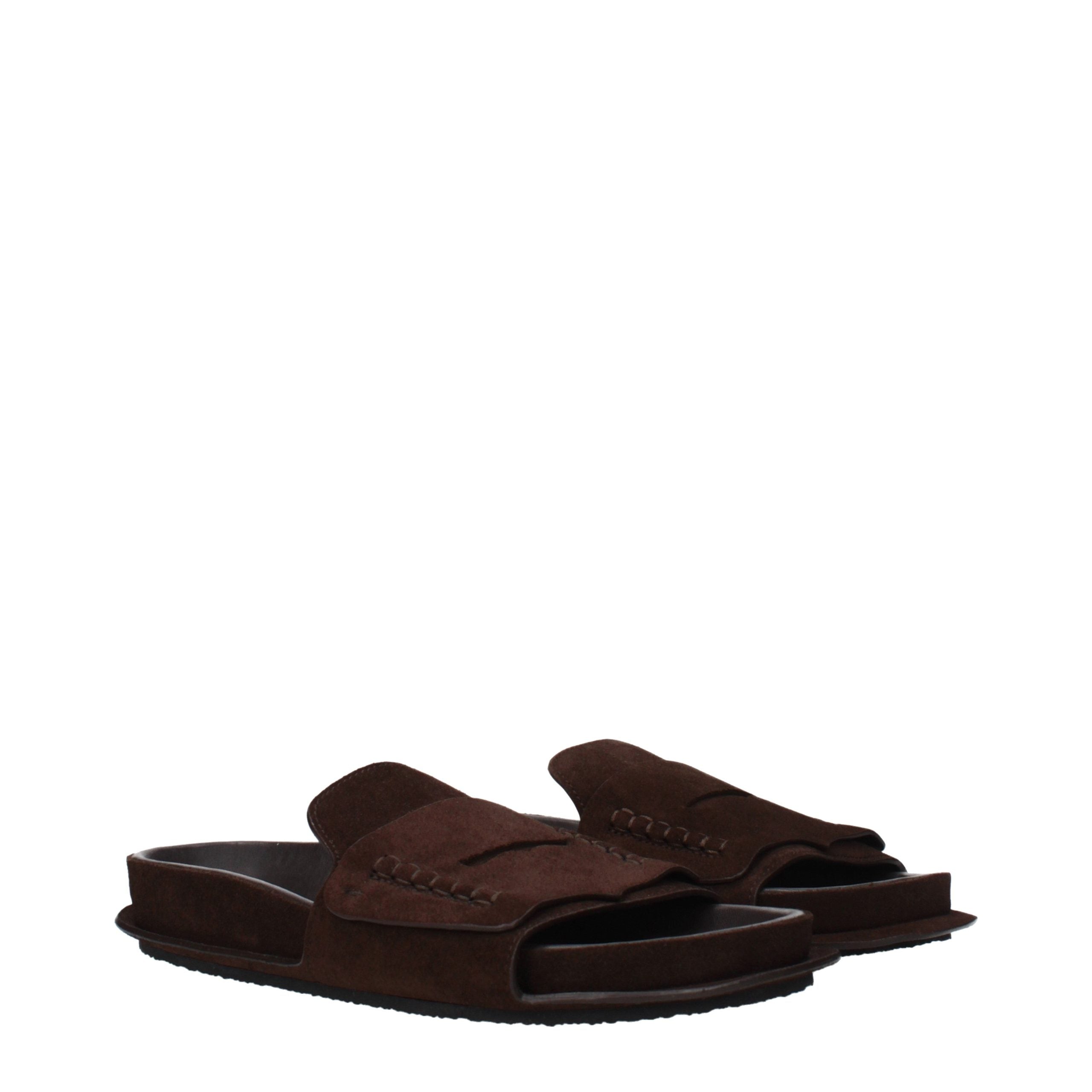 Jacquemus Brown Leather Slippers Jacquemus