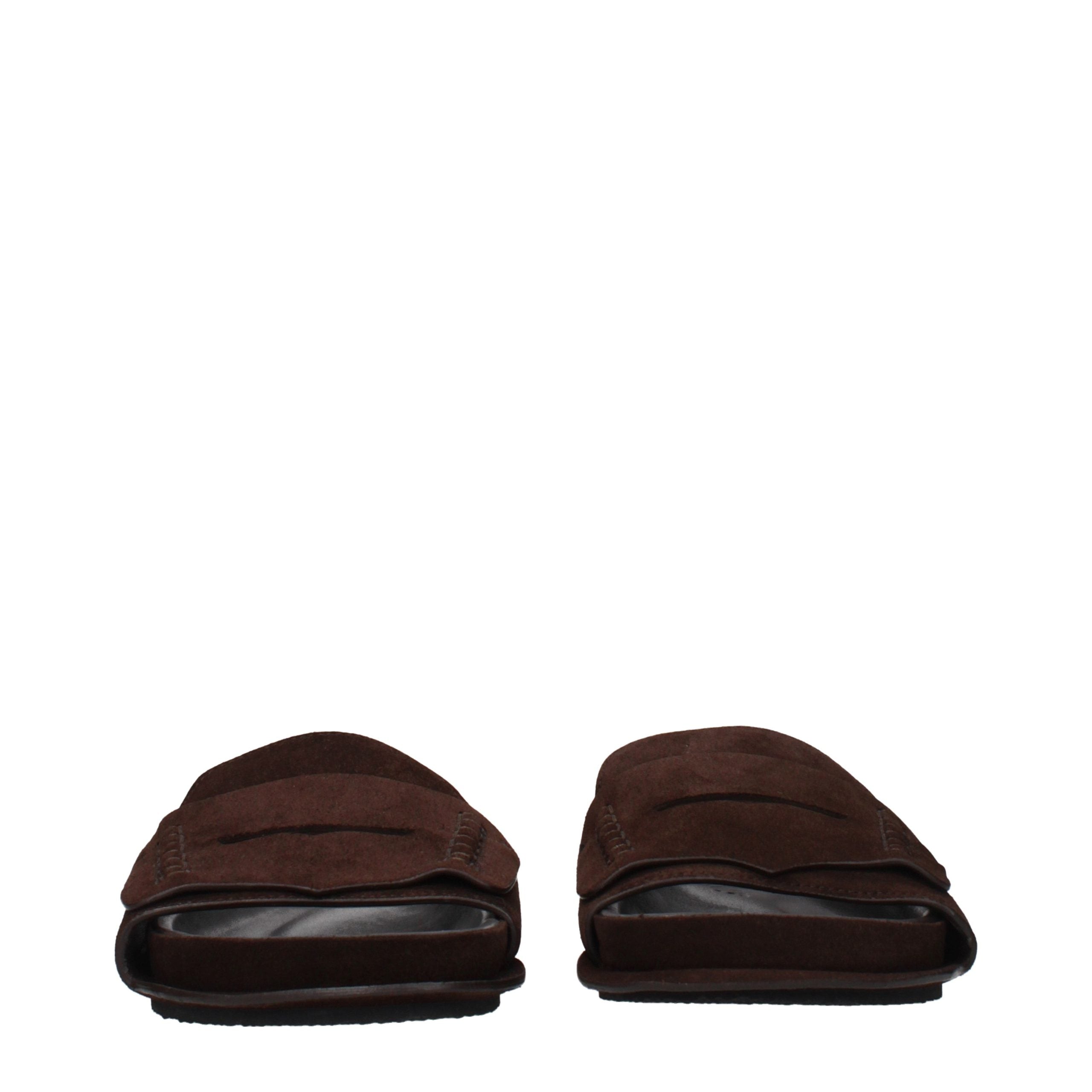 Jacquemus Brown Leather Slippers Jacquemus