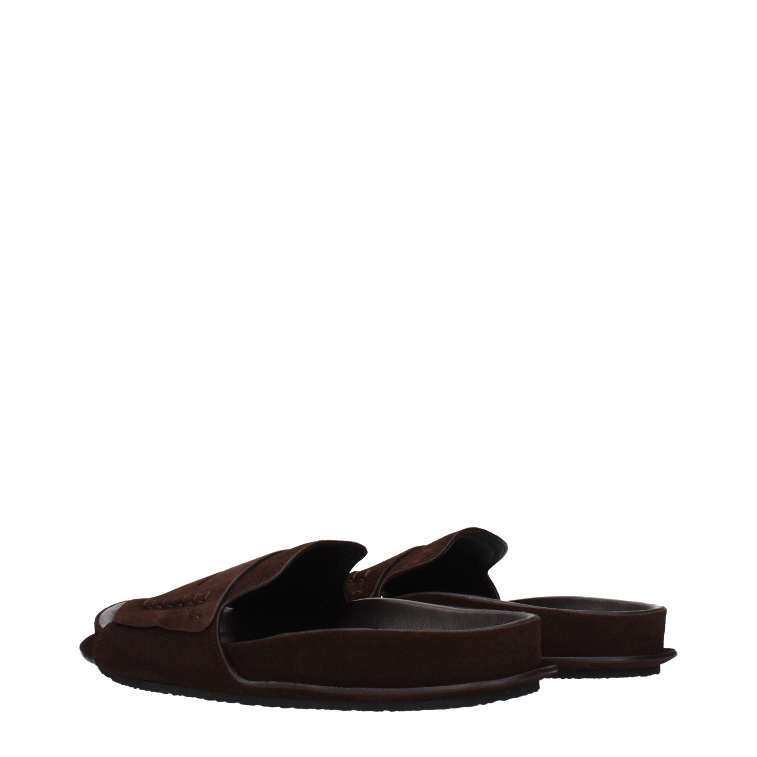 Jacquemus Brown Leather Slippers Jacquemus