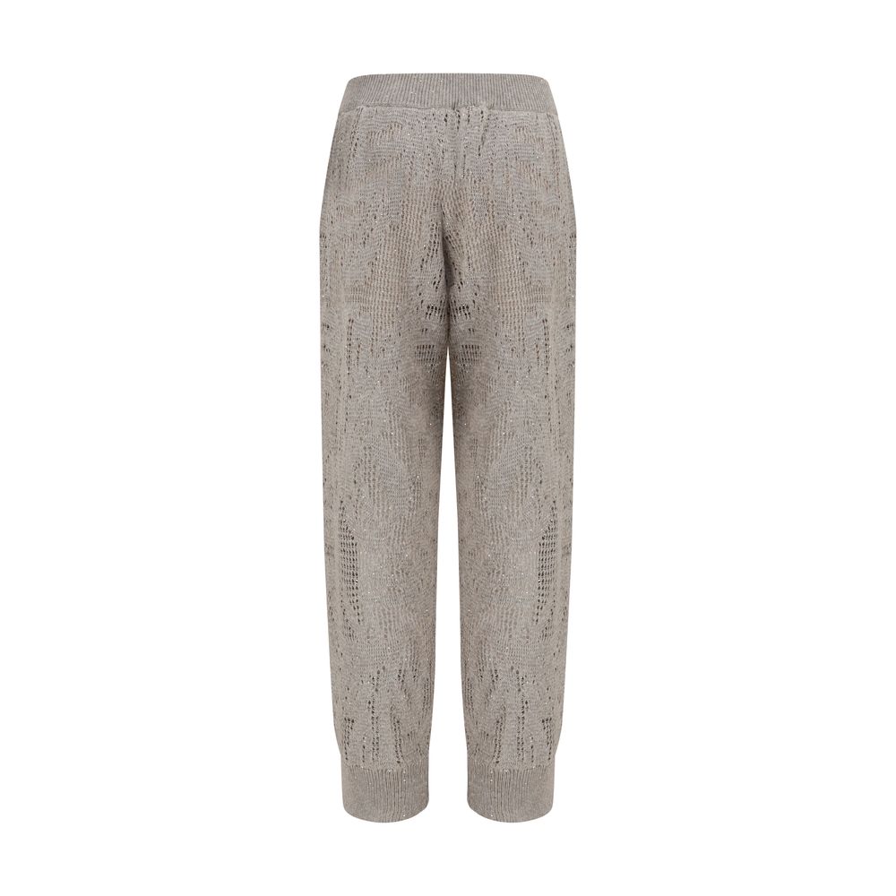 Brunello Cucinelli Beige Linen Casual Pants Brunello Cucinelli