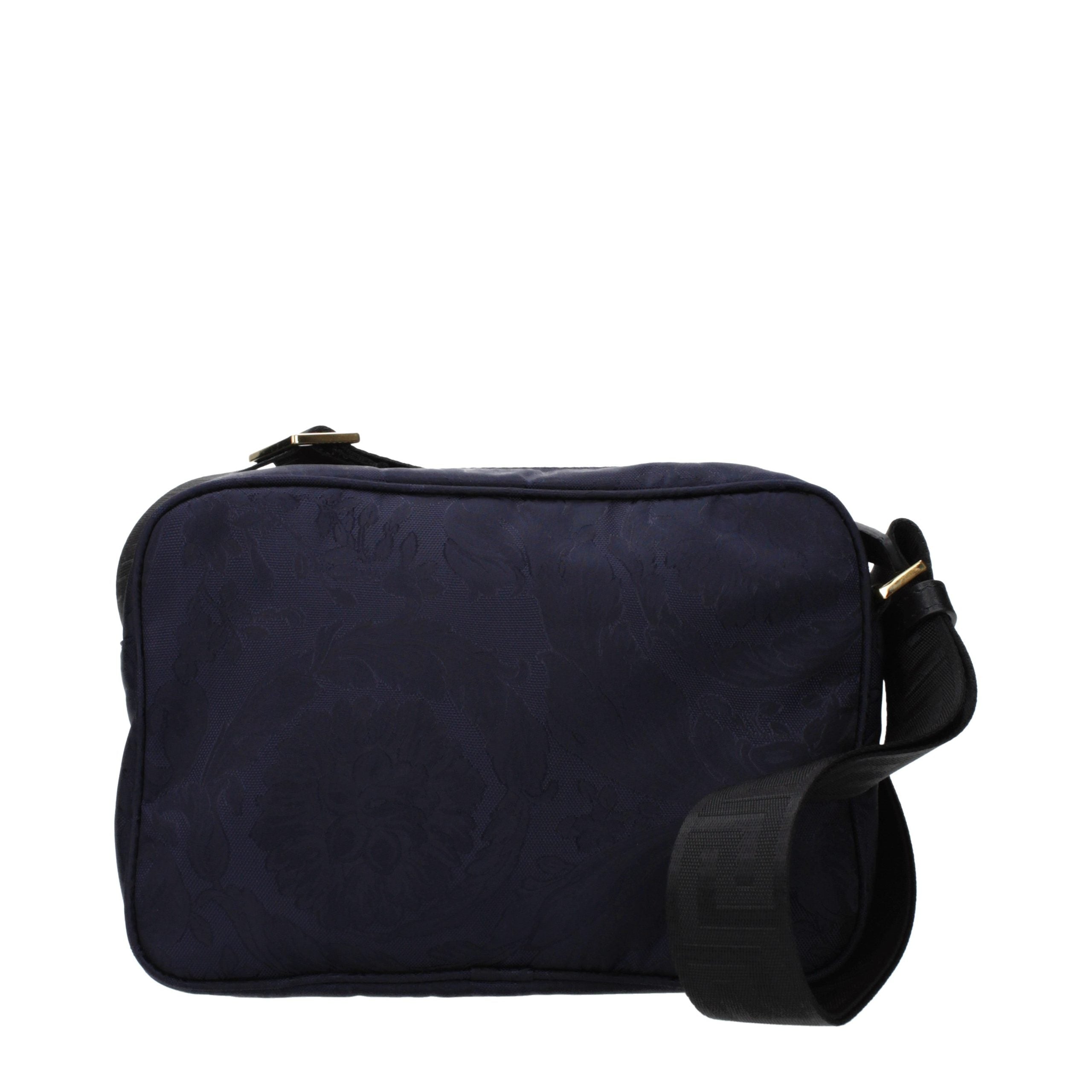Versace Blue Fabric Crossbody Bag Versace