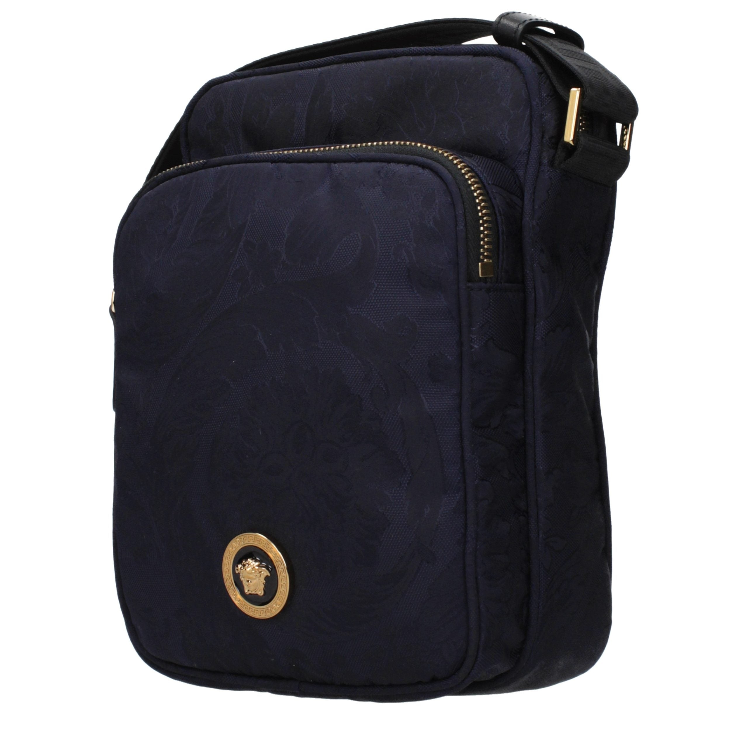 Versace Blue Fabric Crossbody Bag Versace