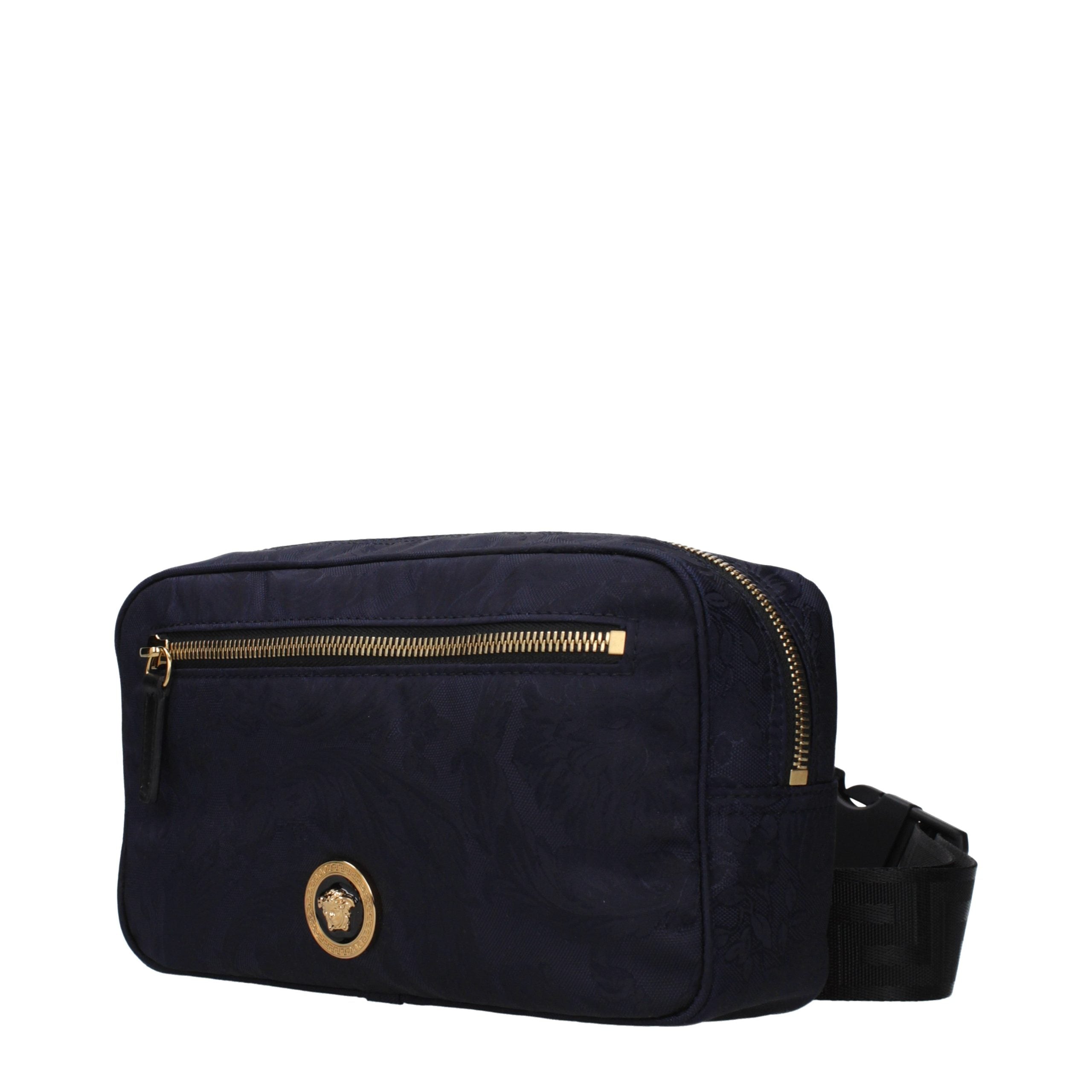 Versace Blue Fabric Backpack Versace